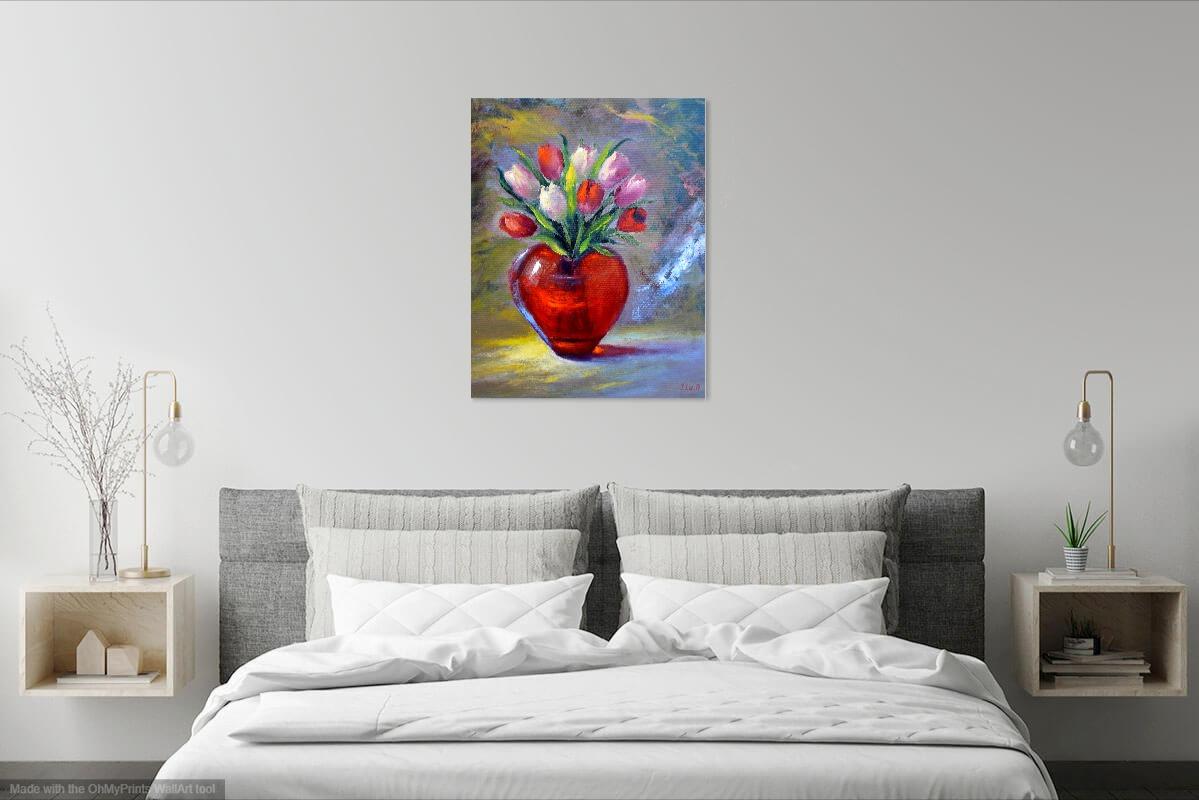 Peinture à l'huile Valentine 50X40. en vente 14