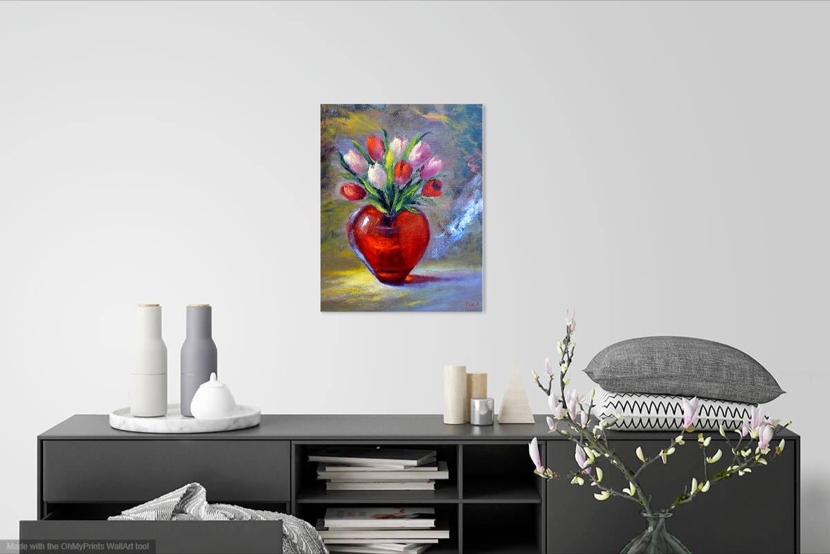 Peinture à l'huile Valentine 50X40. en vente 15