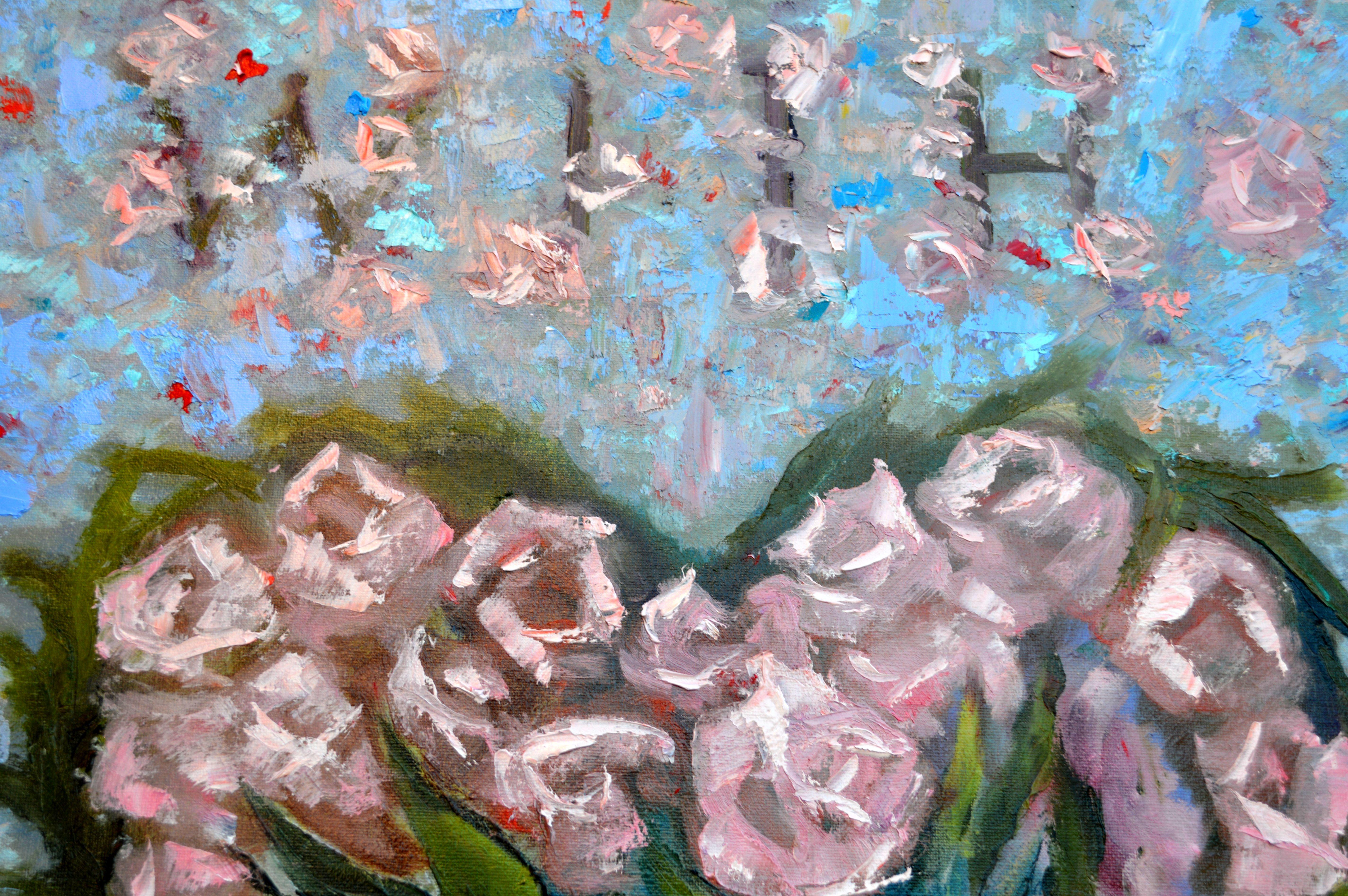Valentinstag. Zehnte Liebe. 70X50 Ölgemälde im Angebot 7