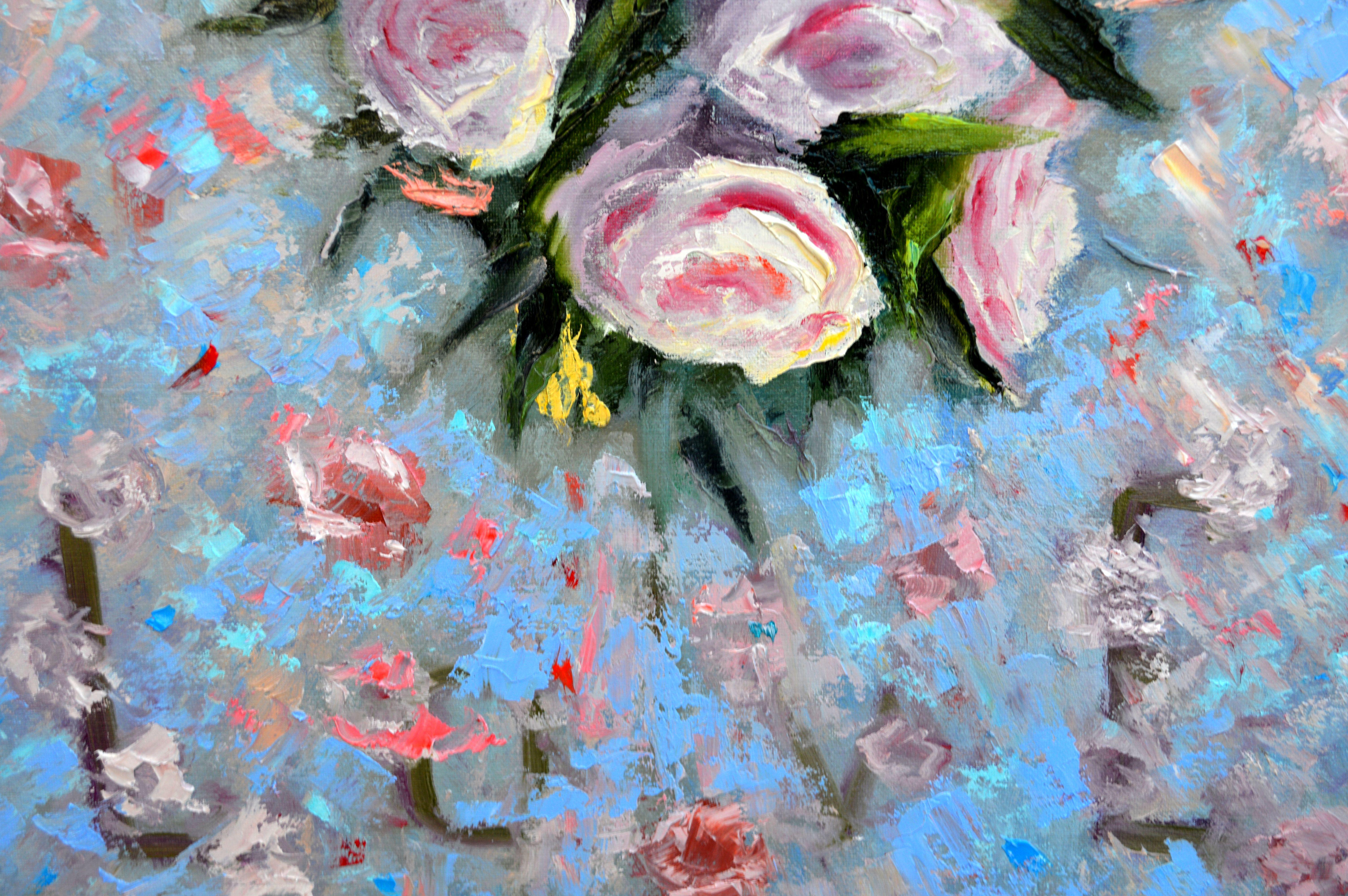Valentinstag. Zehnte Liebe. 70X50 Ölgemälde im Angebot 8