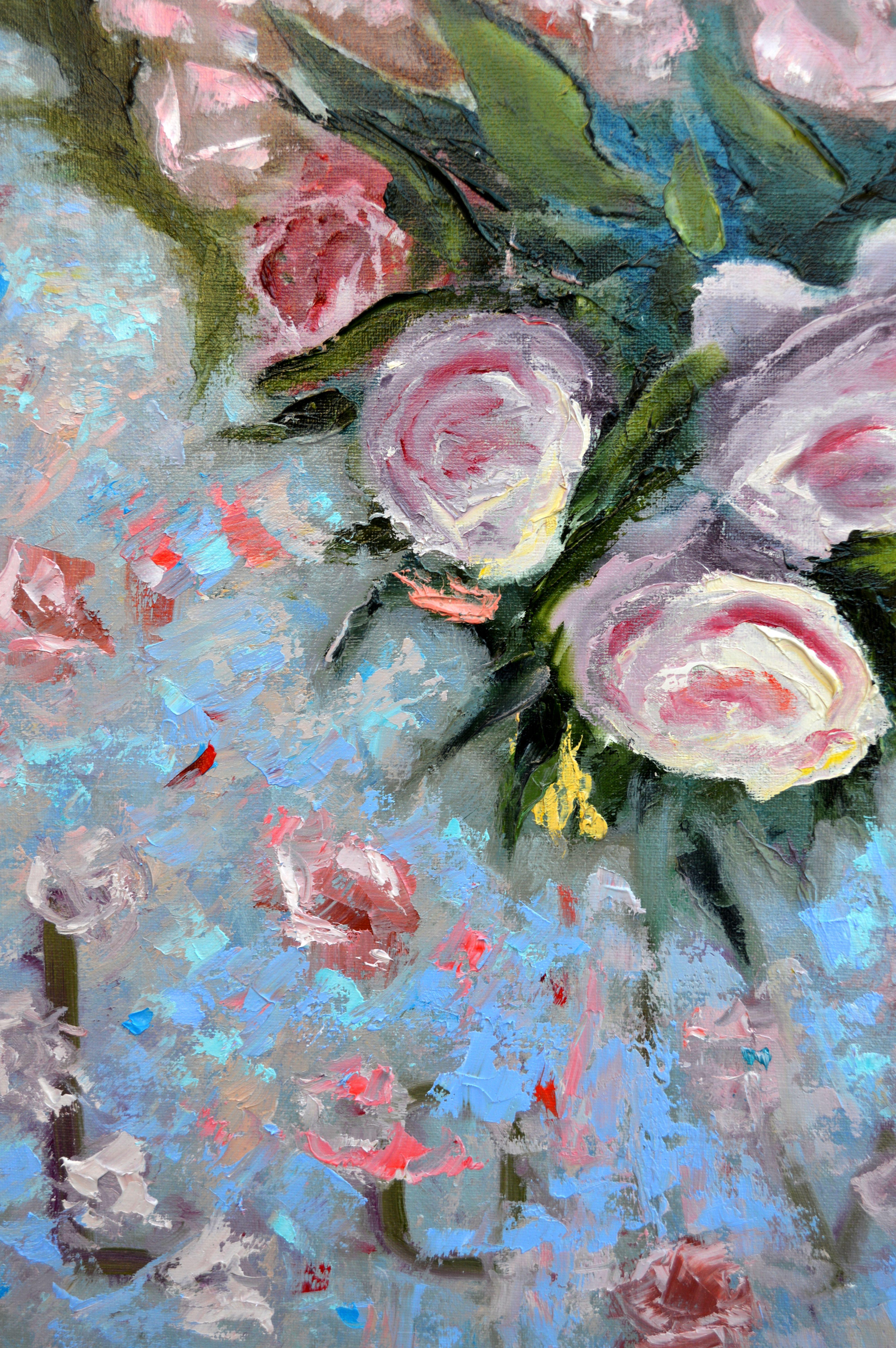 Valentinstag. Zehnte Liebe. 70X50 Ölgemälde im Angebot 10