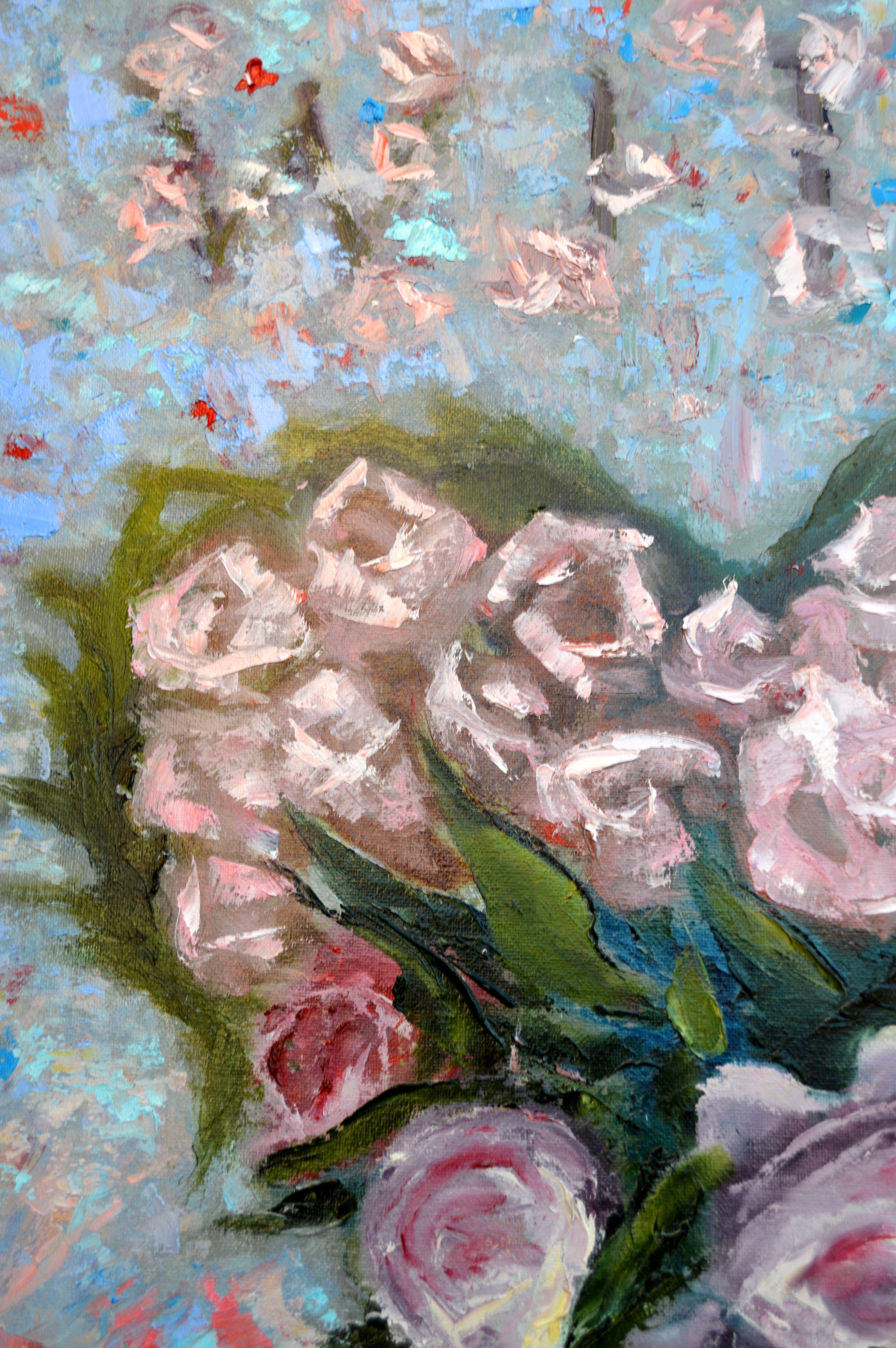 Valentinstag. Zehnte Liebe. 70X50 Ölgemälde im Angebot 11