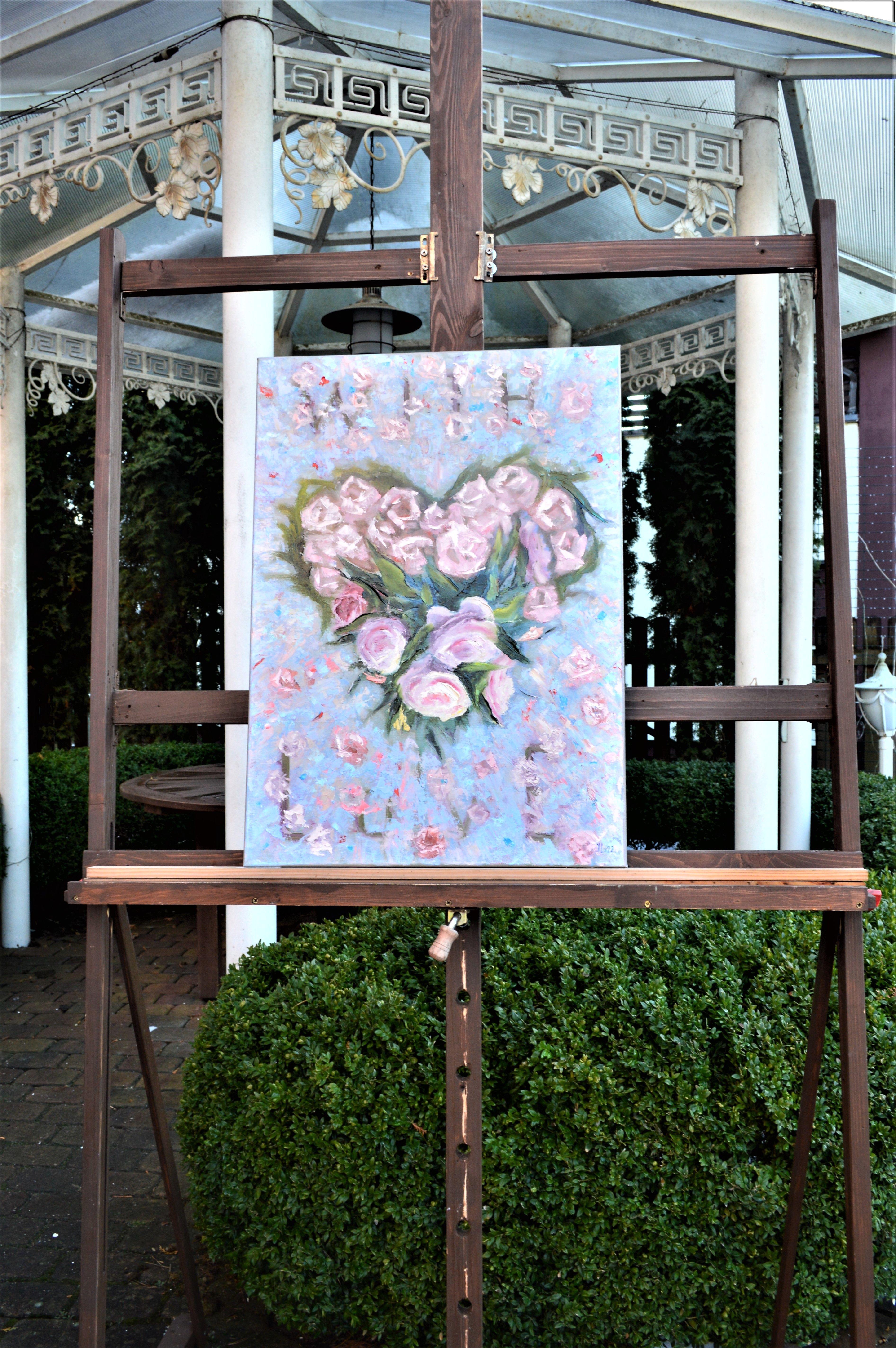 Valentinstag. Zehnte Liebe. 70X50 Ölgemälde – Painting von Elena Lukina