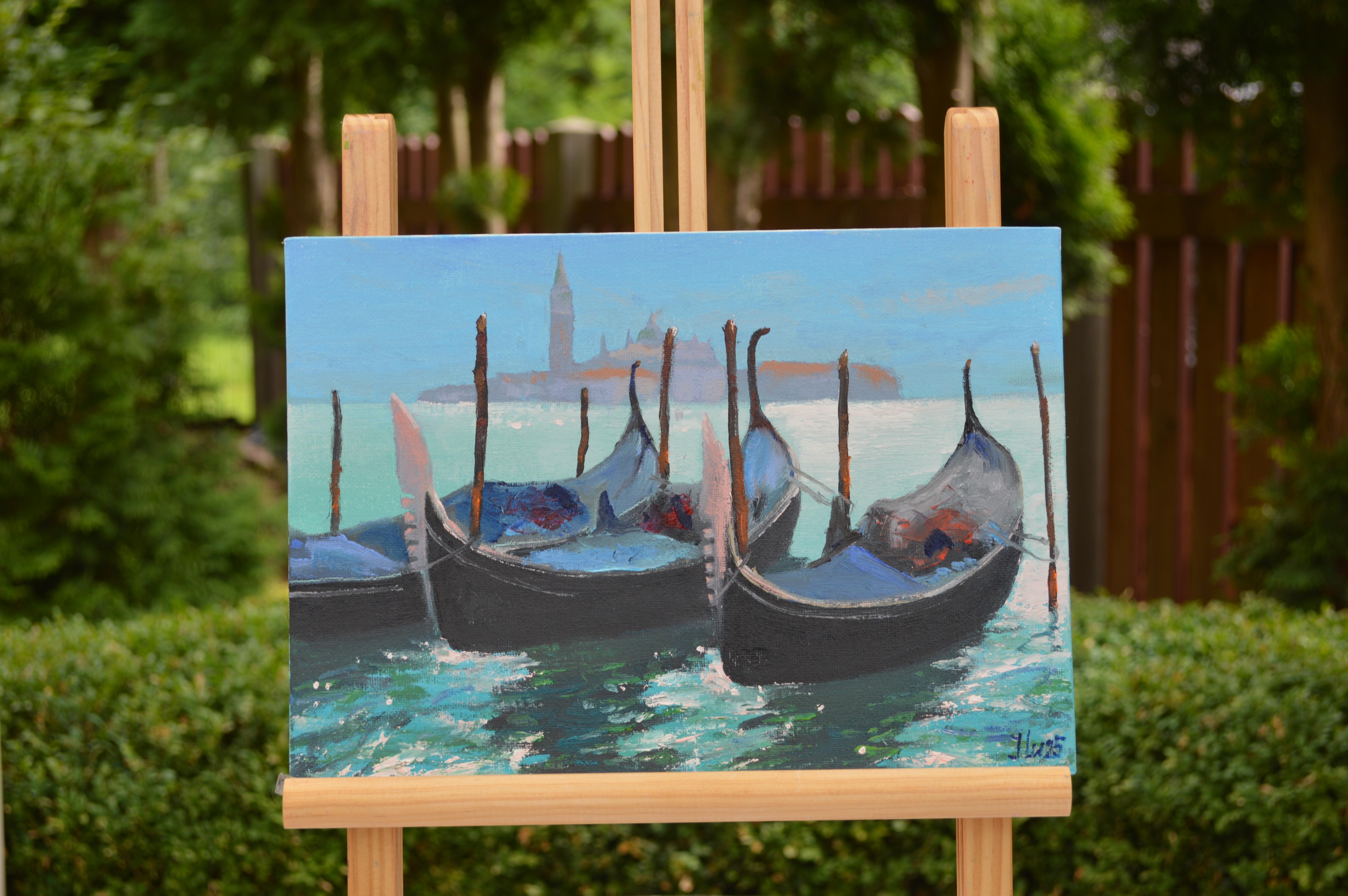 Góndolas venecianas 2 - Painting de Elena Lukina
