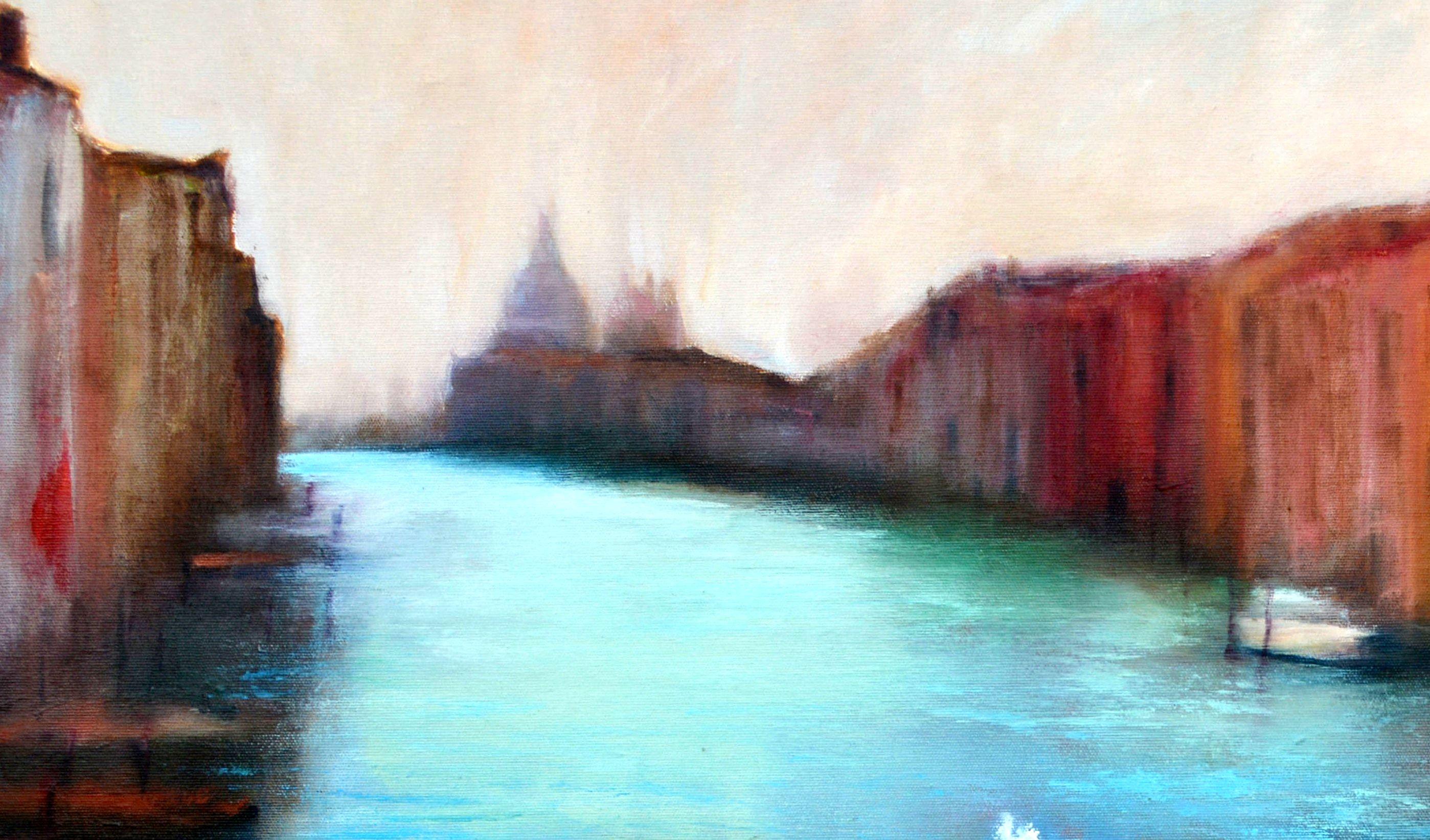 Next to this giant, the Venetian houses look like miniatures.
From the history of Venice, such cases have happened more than once. 
And they did not always end happily for killer whales and people sailing in gondolas.
In this passionate swirl of