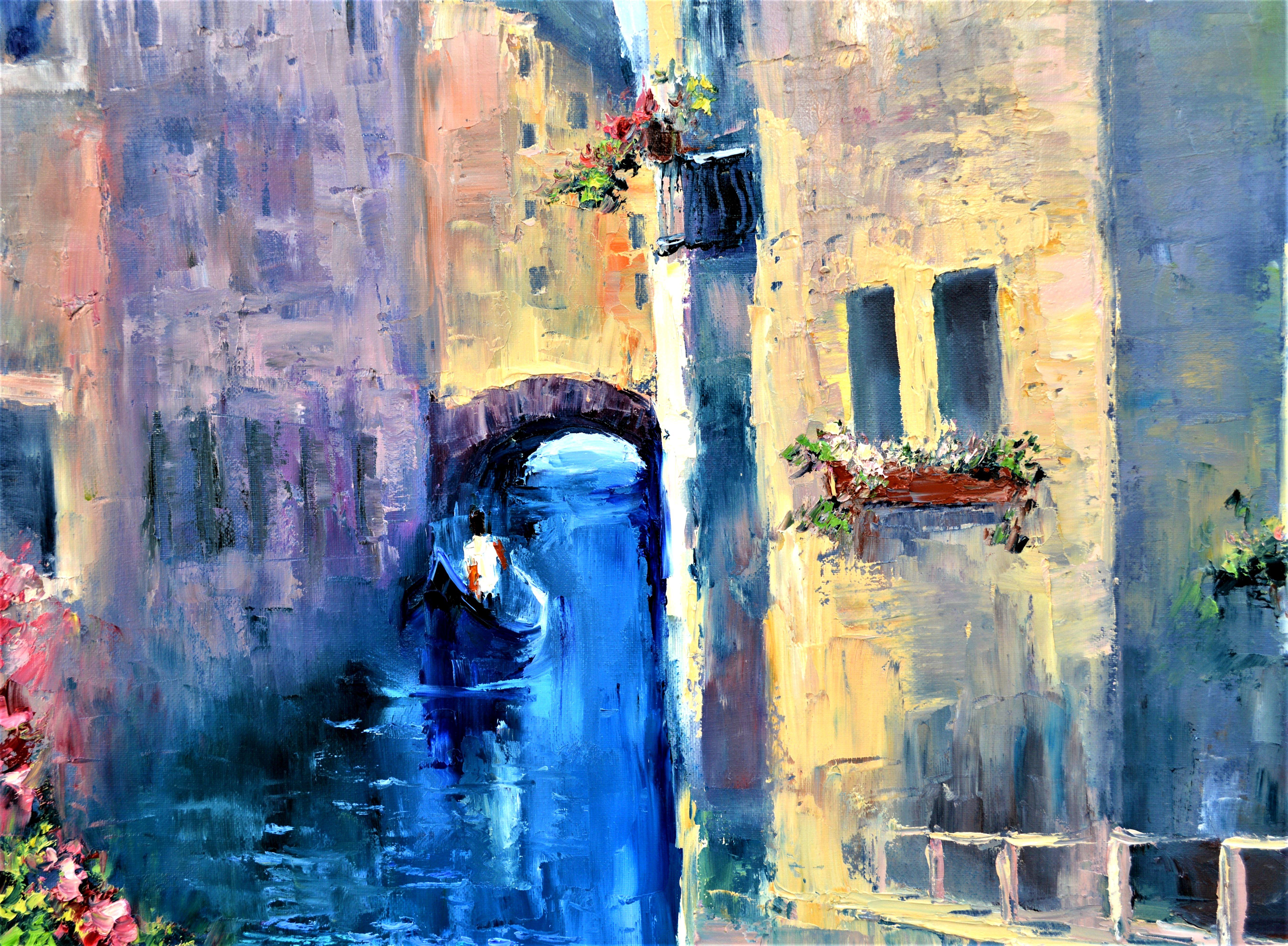 Venice, I miss you 50X60 - Painting by Elena Lukina