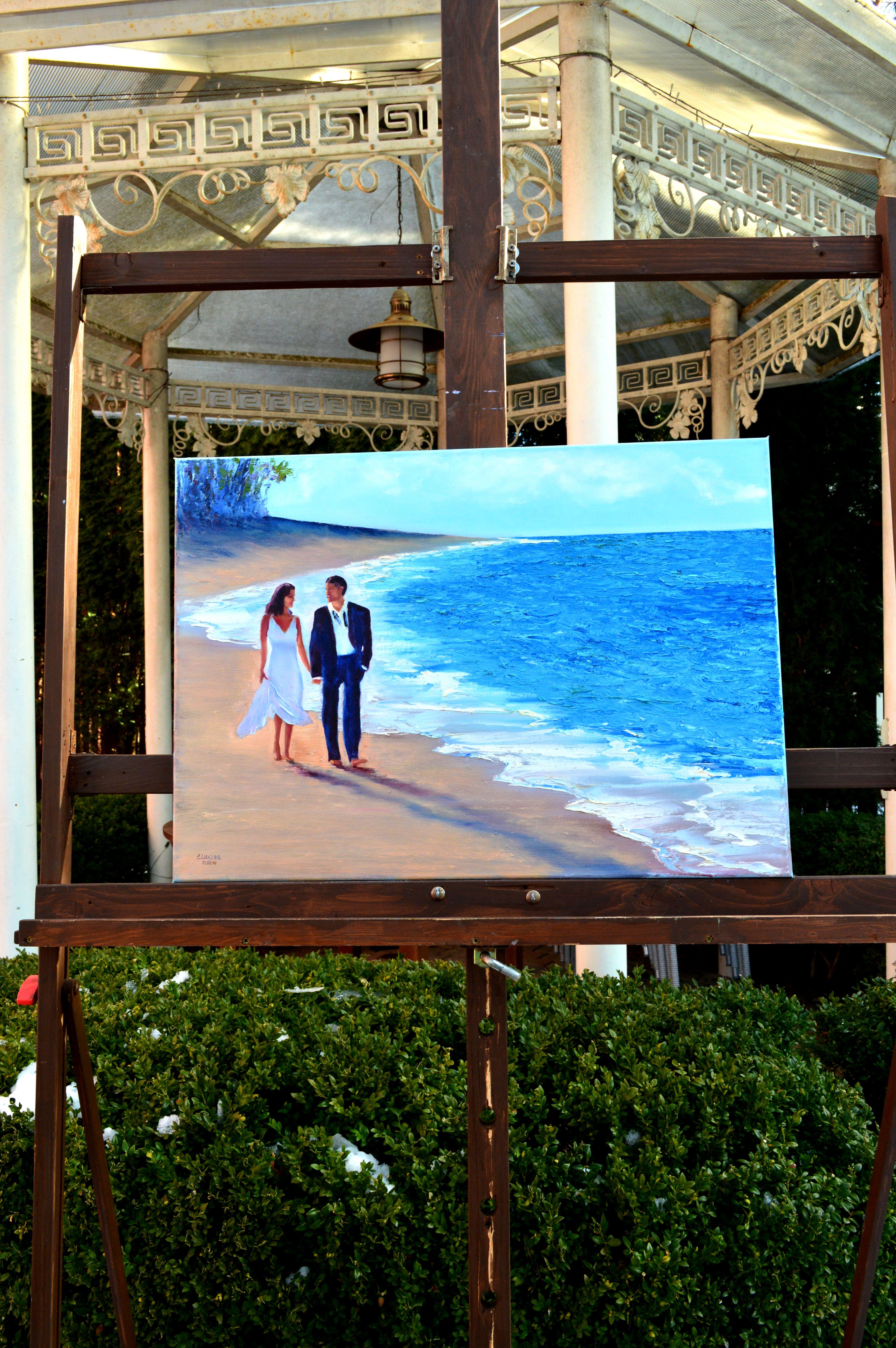 Gemeinsam gehen 50X70 Öl – Painting von Elena Lukina
