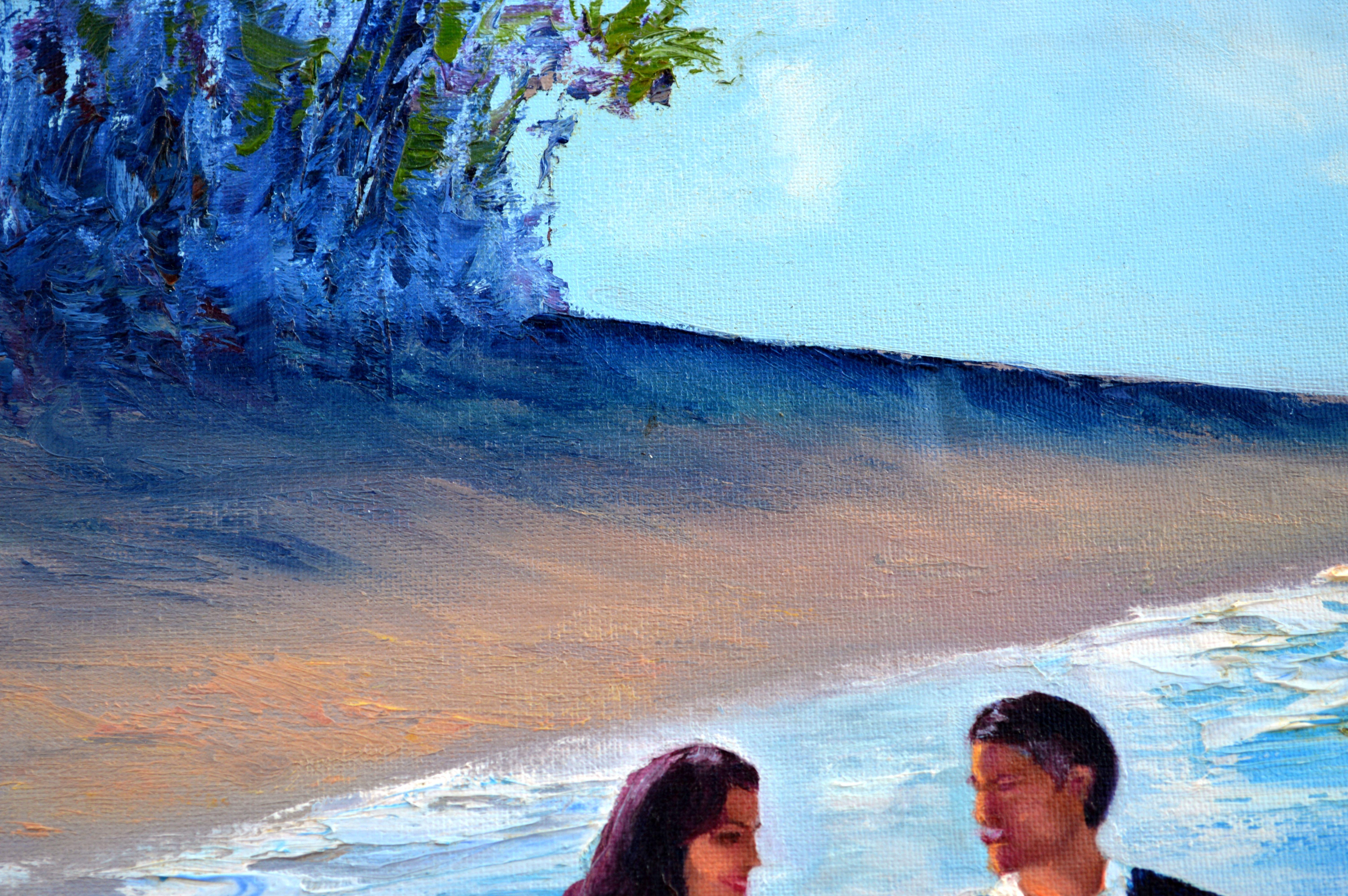 Walk together 50X70 oil, Valentine’s Day gifts art For Sale 7