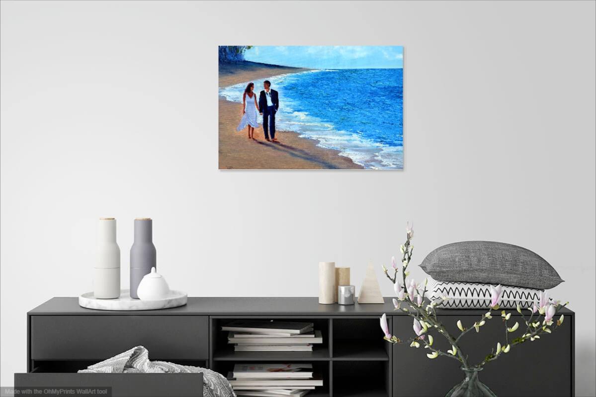 Walk together 50X70 oil, Valentine’s Day gifts art For Sale 12