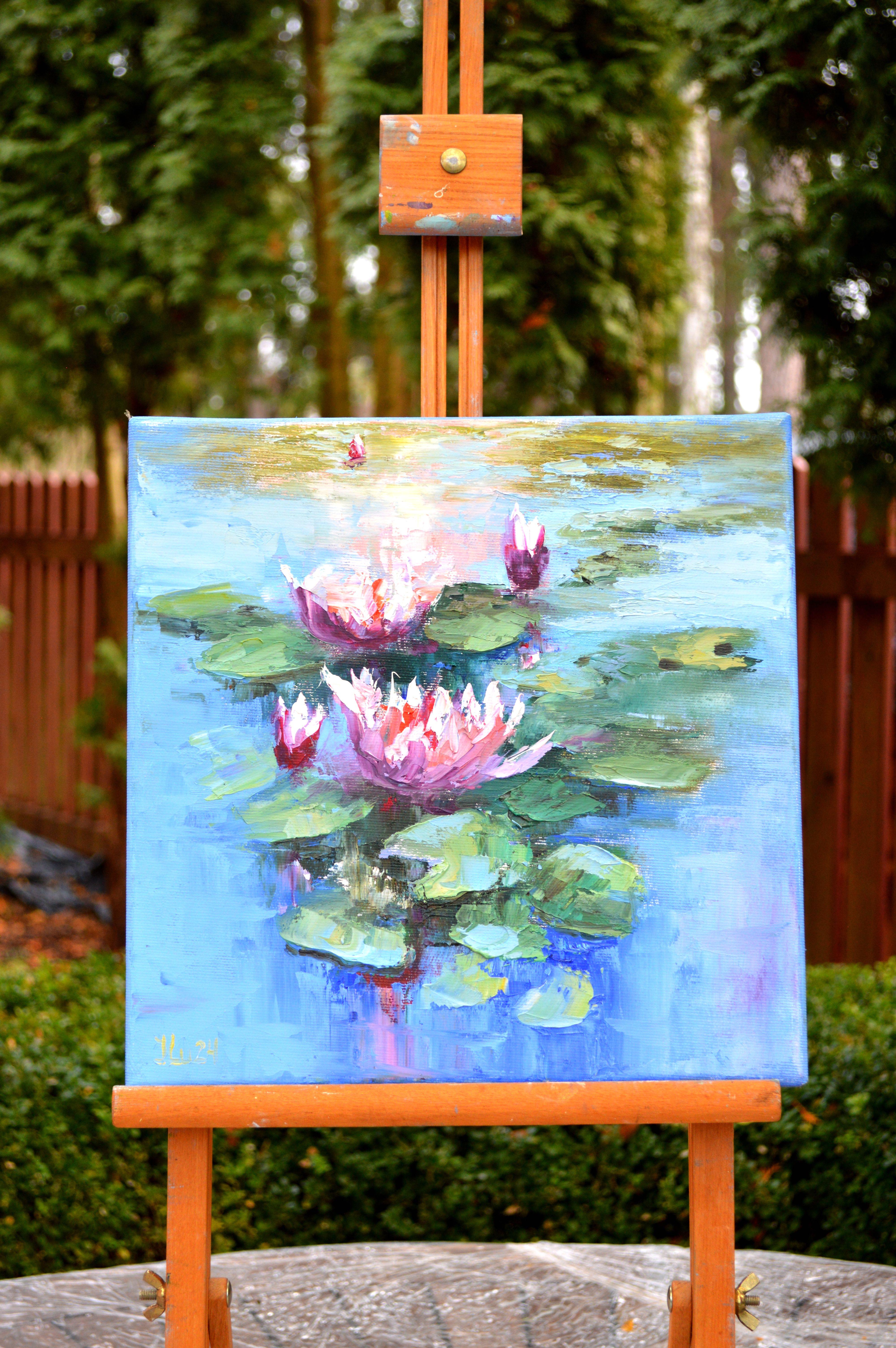 Water lily inspiration - Painting by Elena Lukina