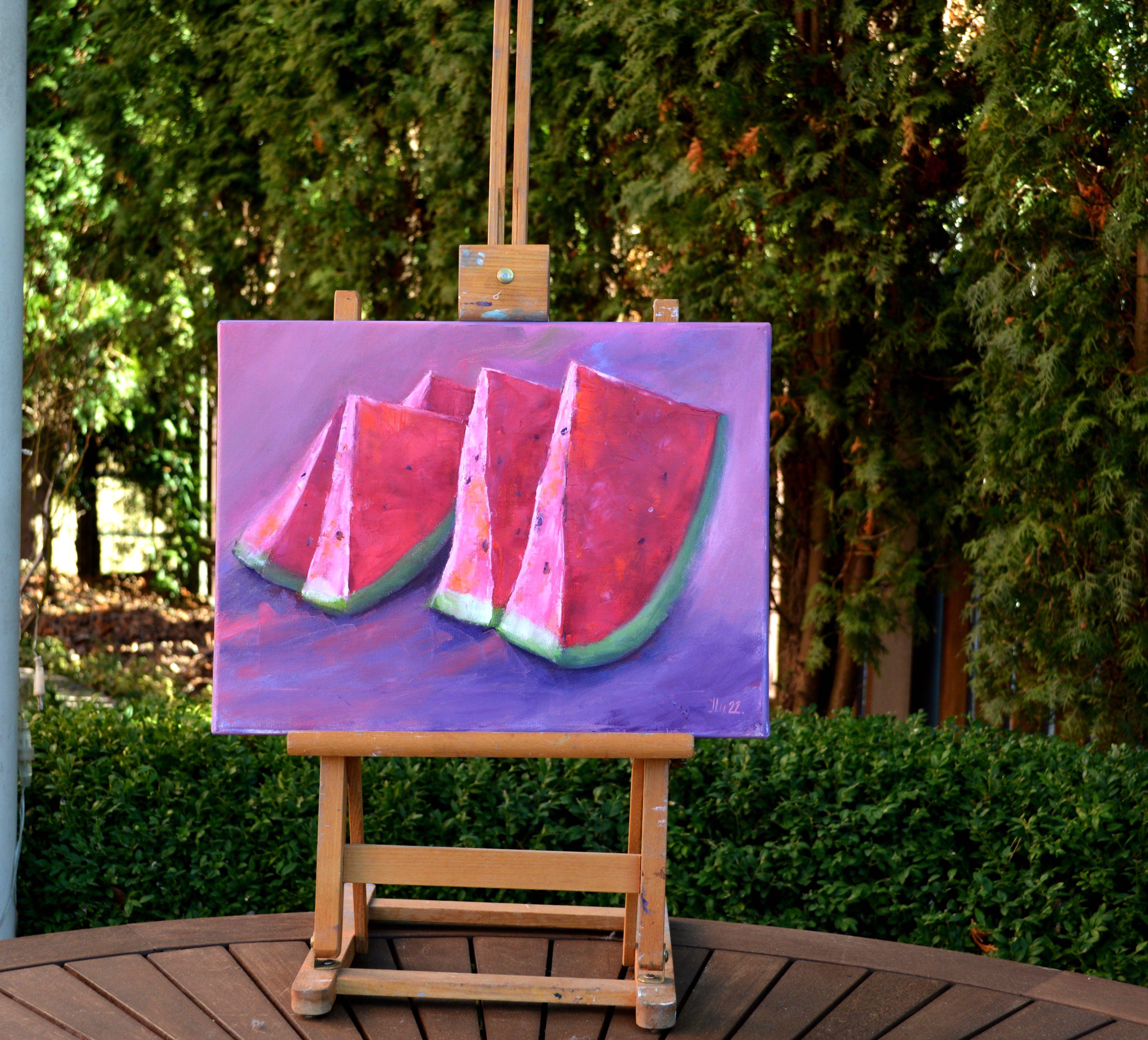Wassermelone – Painting von Elena Lukina