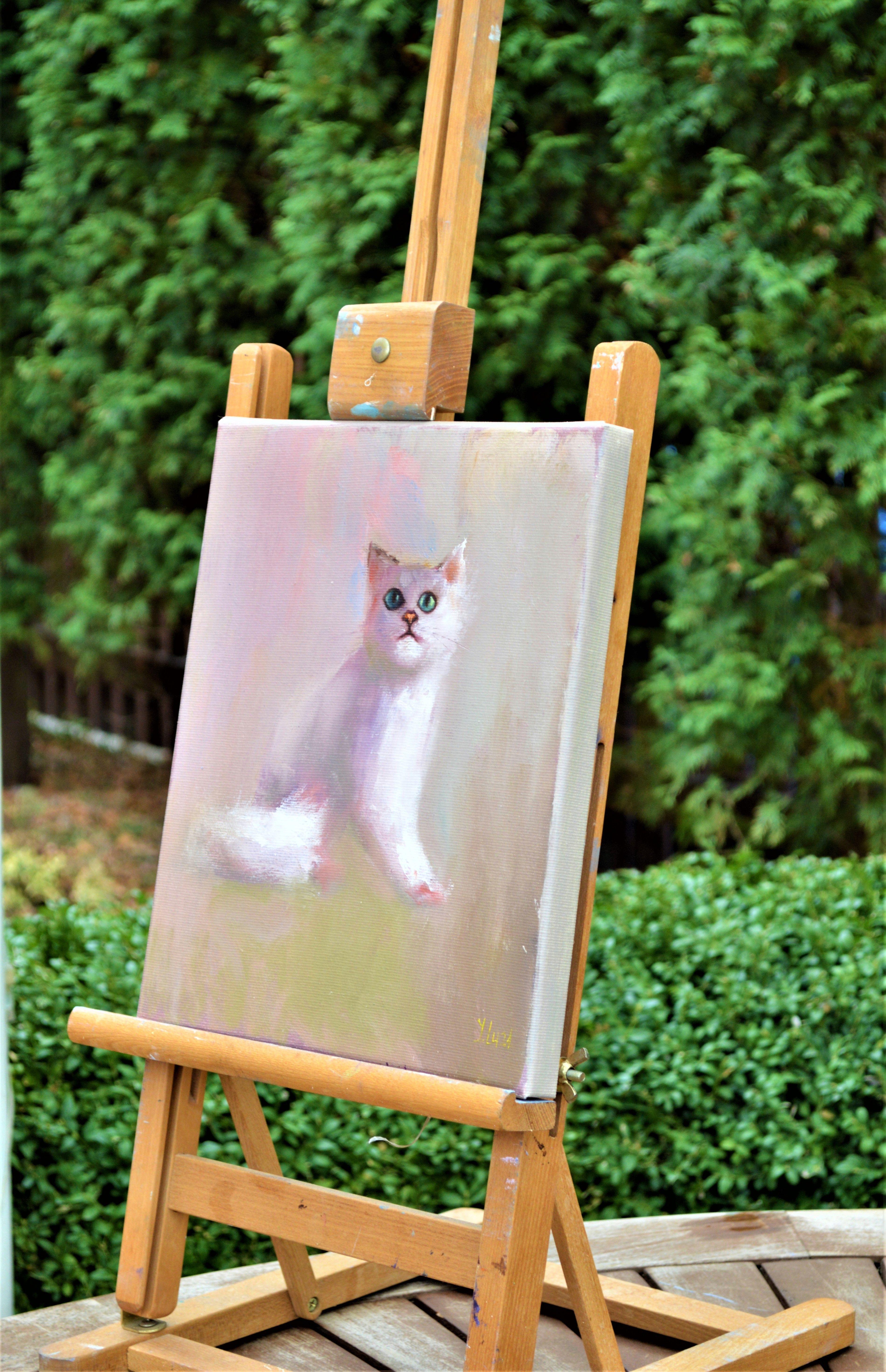 Blanco esponjoso - Landscape Painting Marrón de Elena Lukina