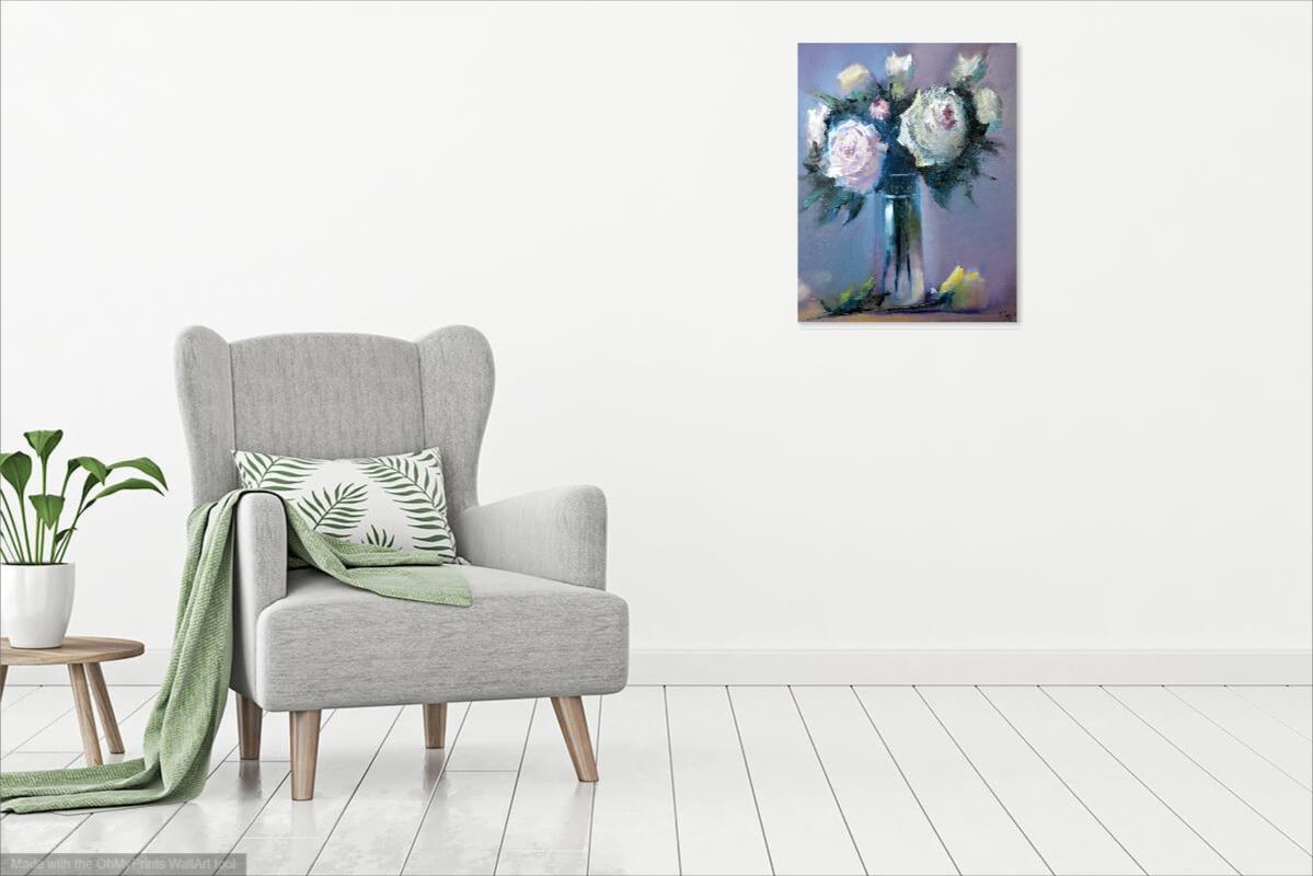 Rosas blancas 50X40 en venta 14