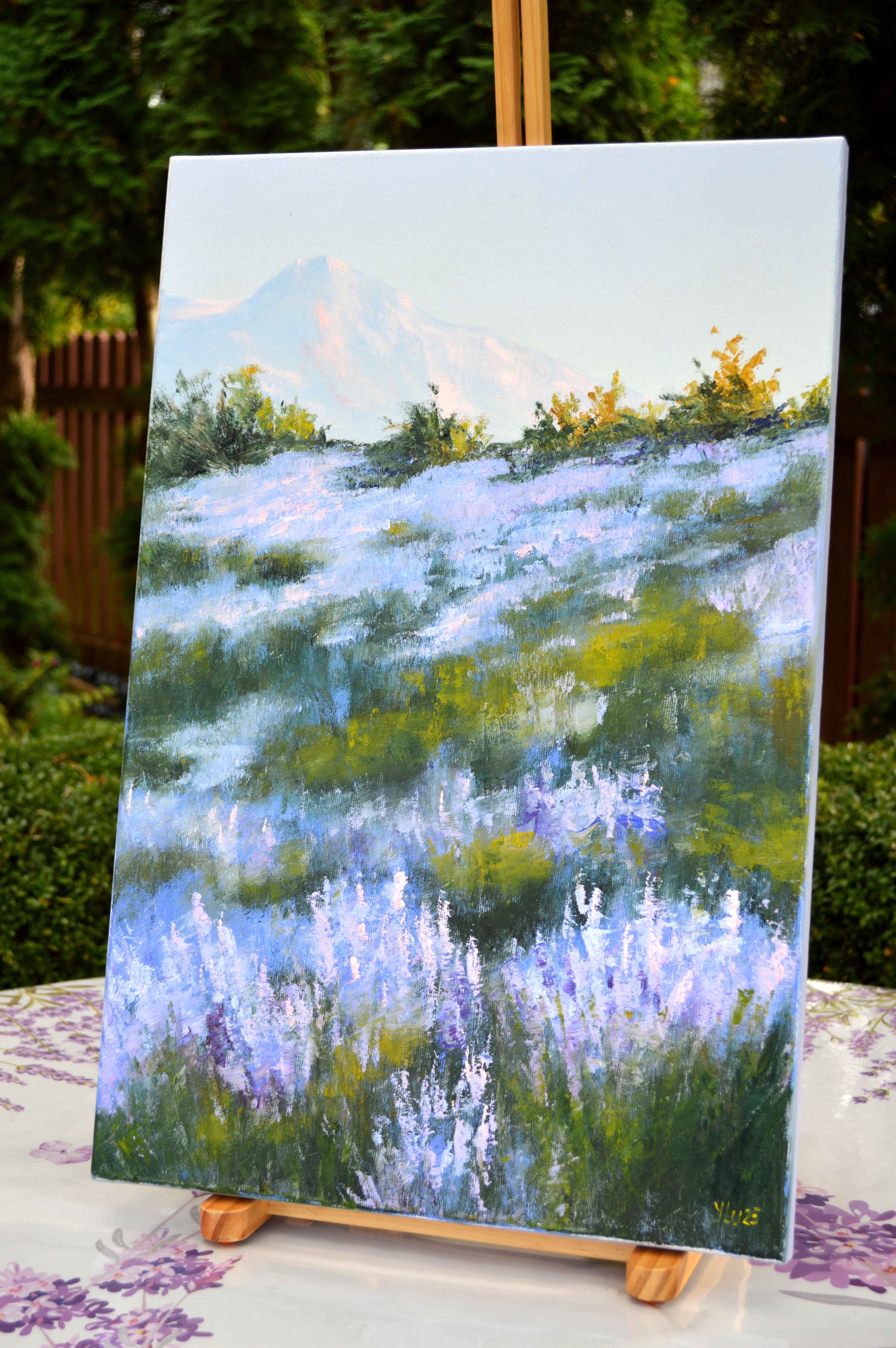 Wilder Lavendel im Dunst der Morgensonne im Angebot 2
