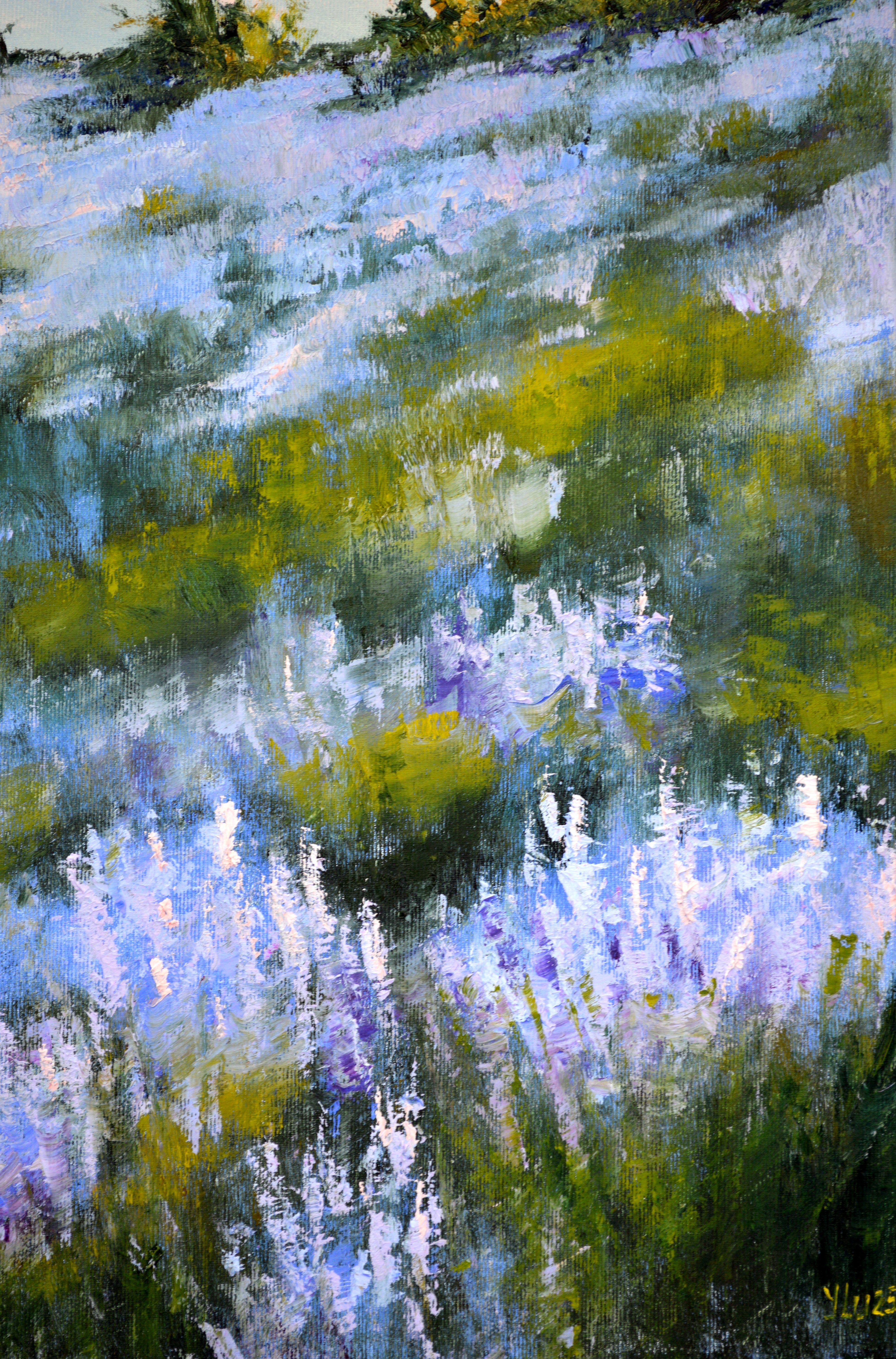 Wilder Lavendel im Dunst der Morgensonne im Angebot 3
