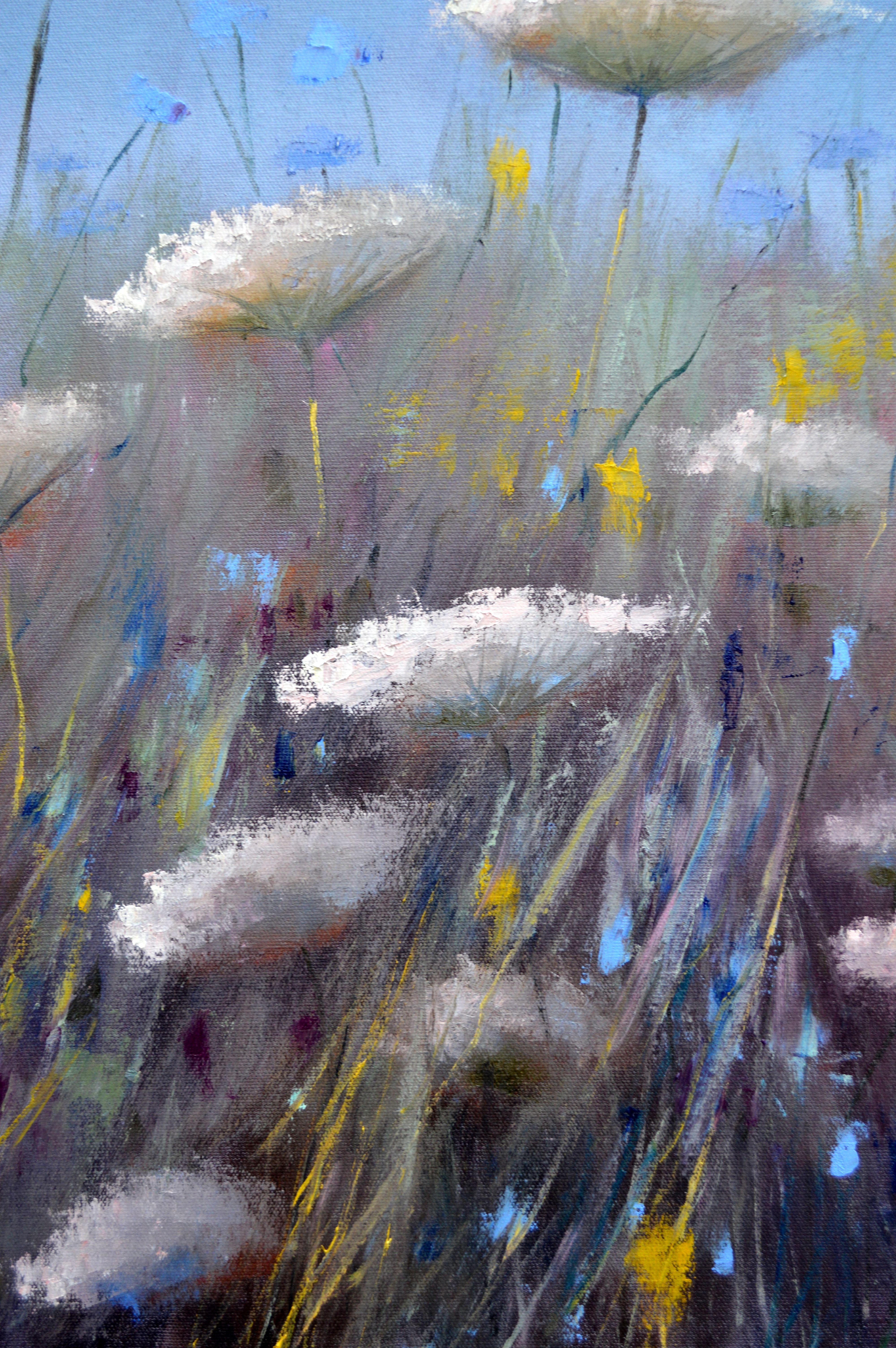 Wildblumen 50X50 Öl auf Leinwand im Angebot 9