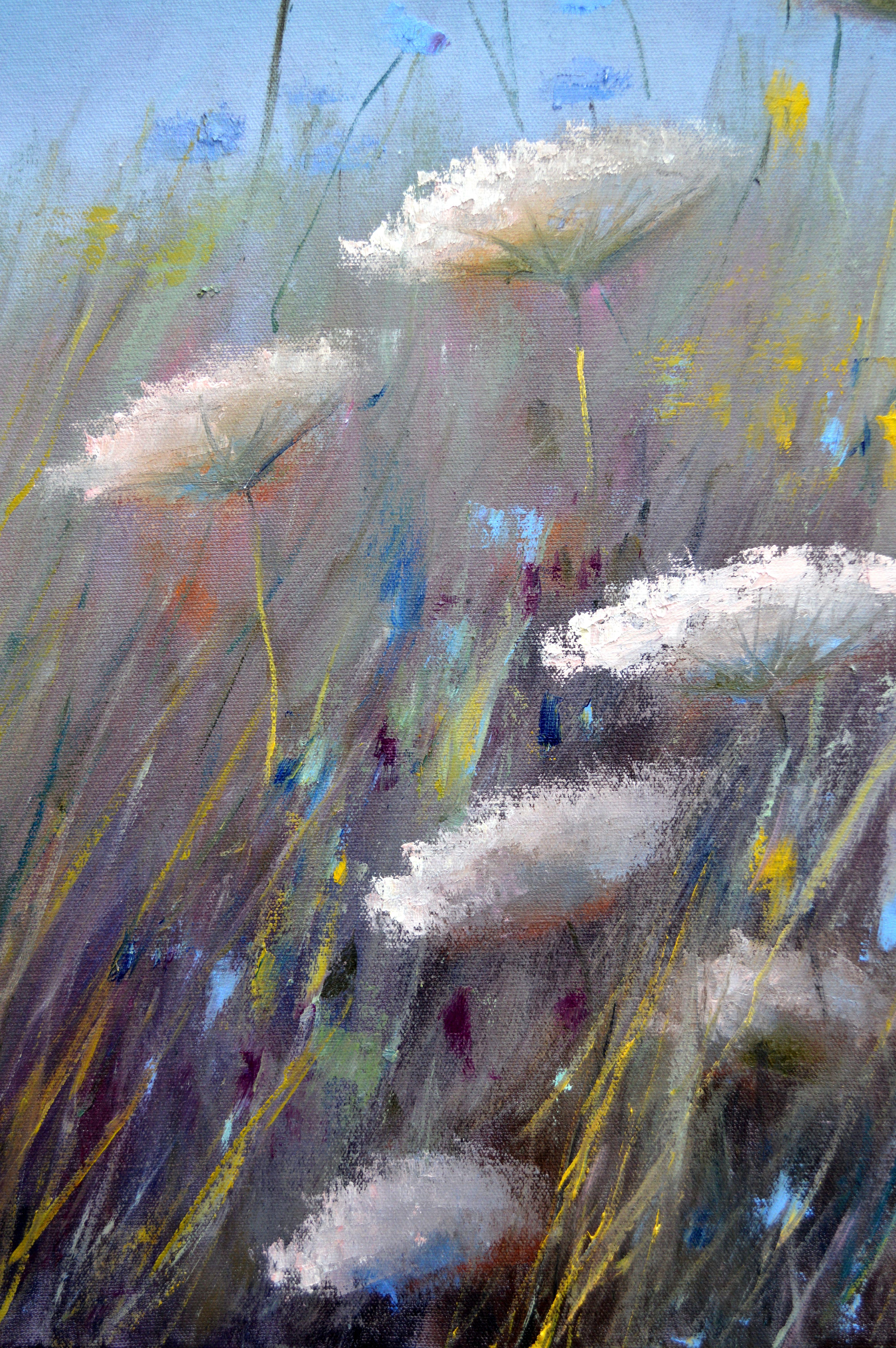 Wildflowers 50X50 oil on canvas For Sale 12