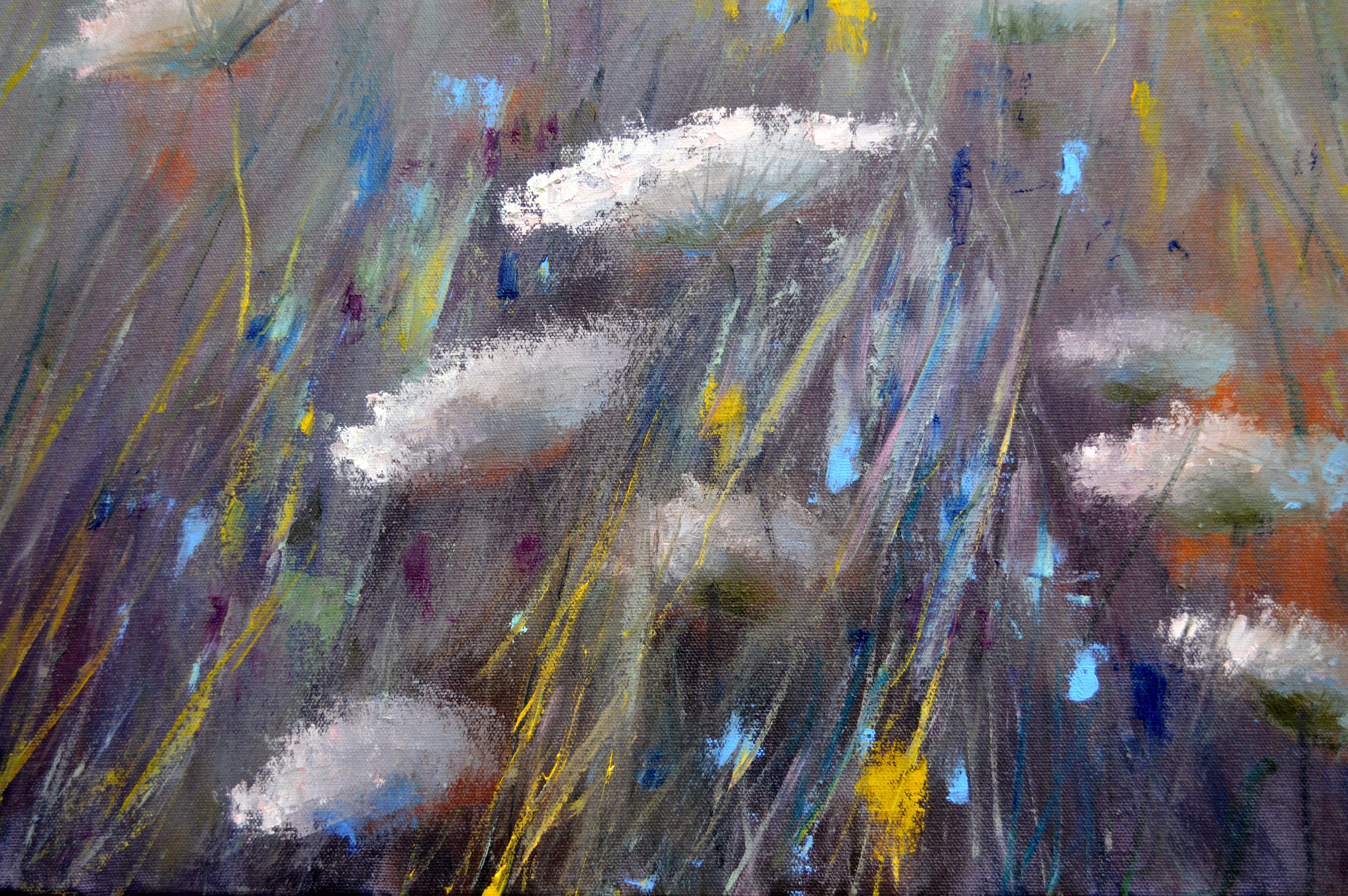 Wildblumen 50X50 Öl auf Leinwand im Angebot 14