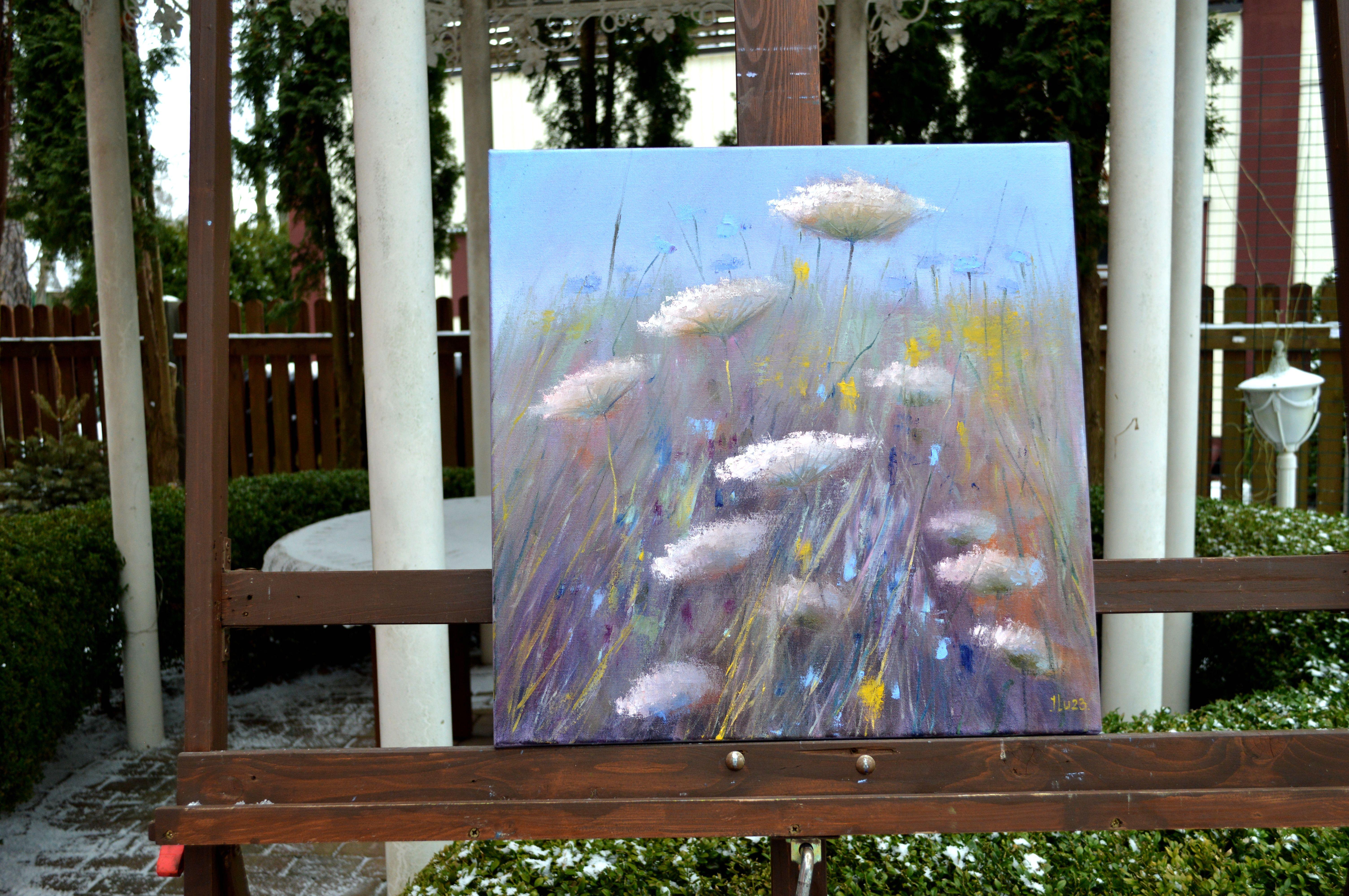 Wildflowers 50X50 oil on canvas For Sale 2