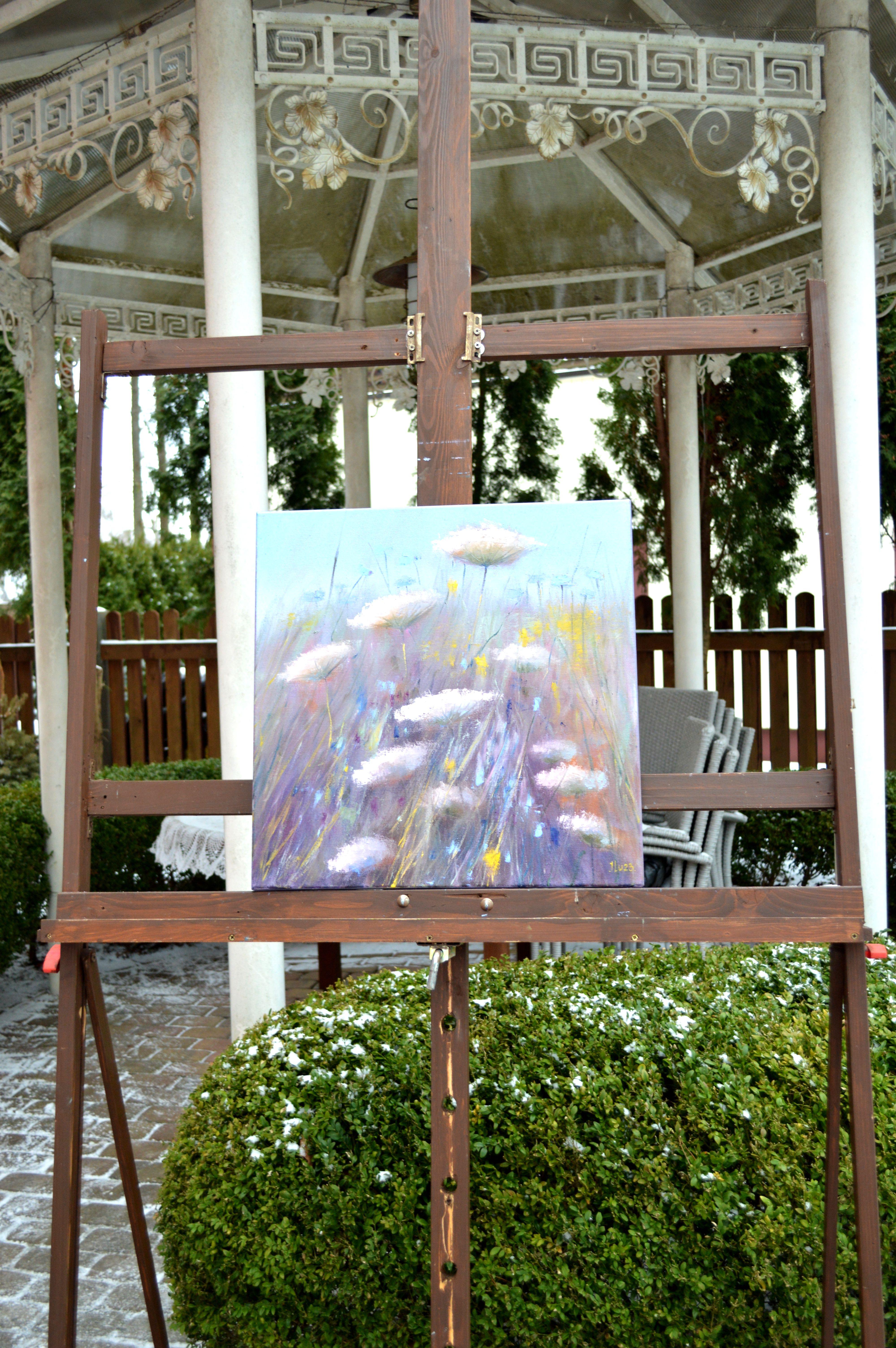 Wildblumen 50X50 Öl auf Leinwand im Angebot 2
