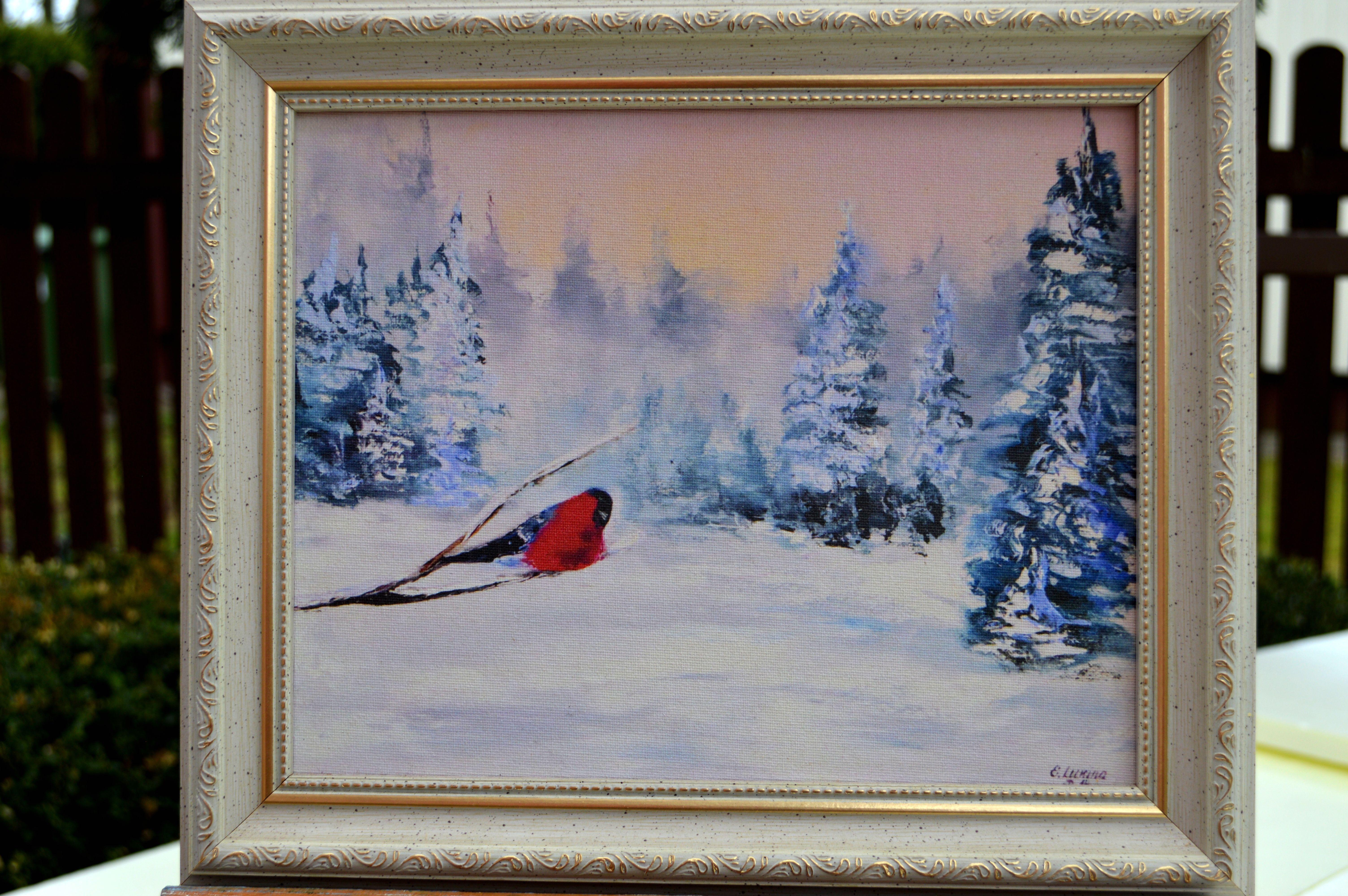 Bosque de invierno - Painting de Elena Lukina