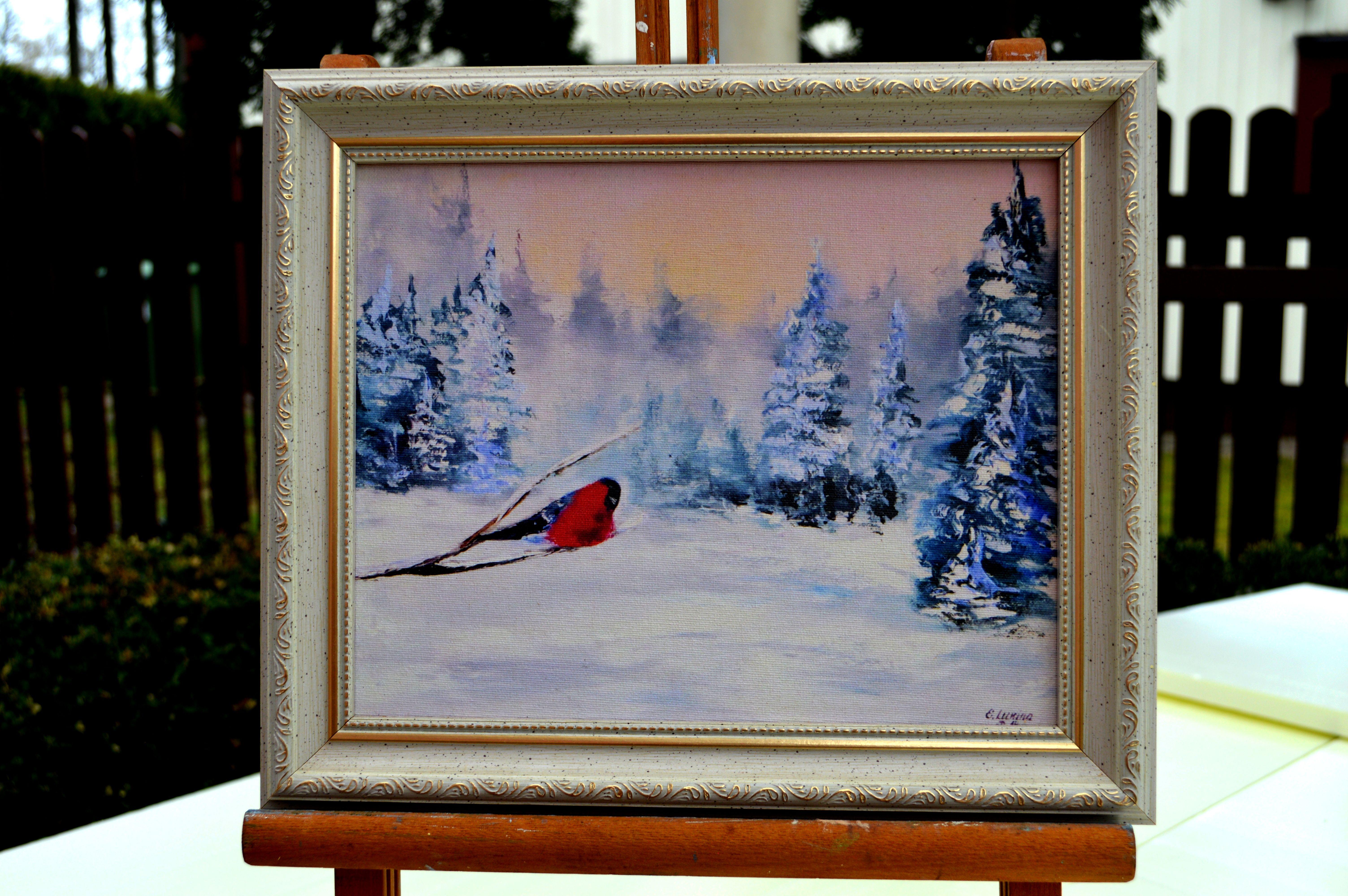 Bosque de invierno - Painting Expresionista de Elena Lukina
