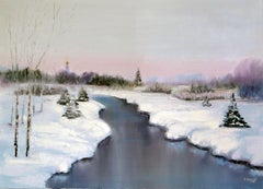 WINTERVERKAUF! Winterlandschaft 50X70 Ölgemälde