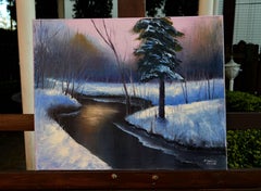 WINTER SALE! Christmas forest 40X50 oi painting
