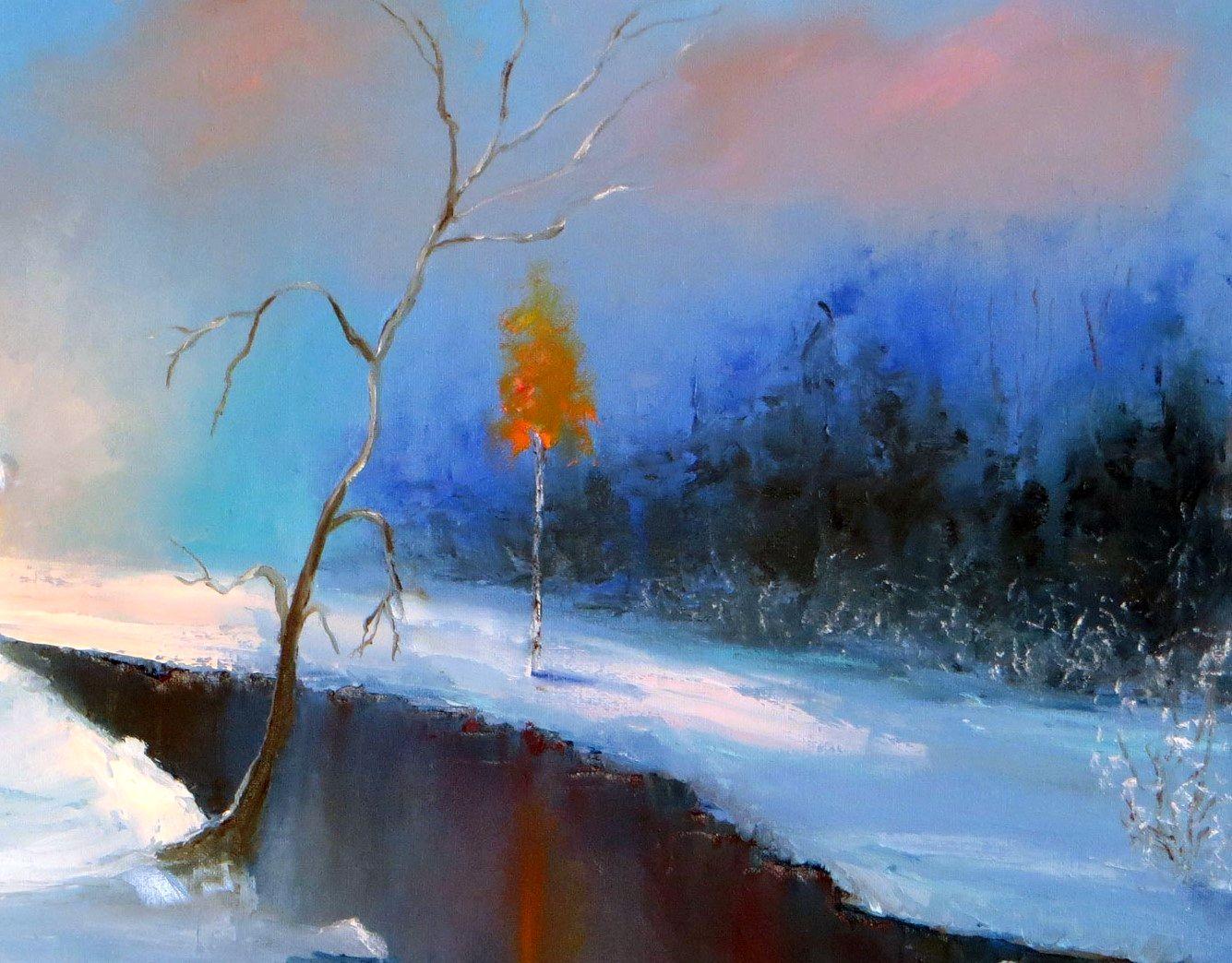 WINTER SALE! Christmas is coming 50X70 oil painting For Sale 8