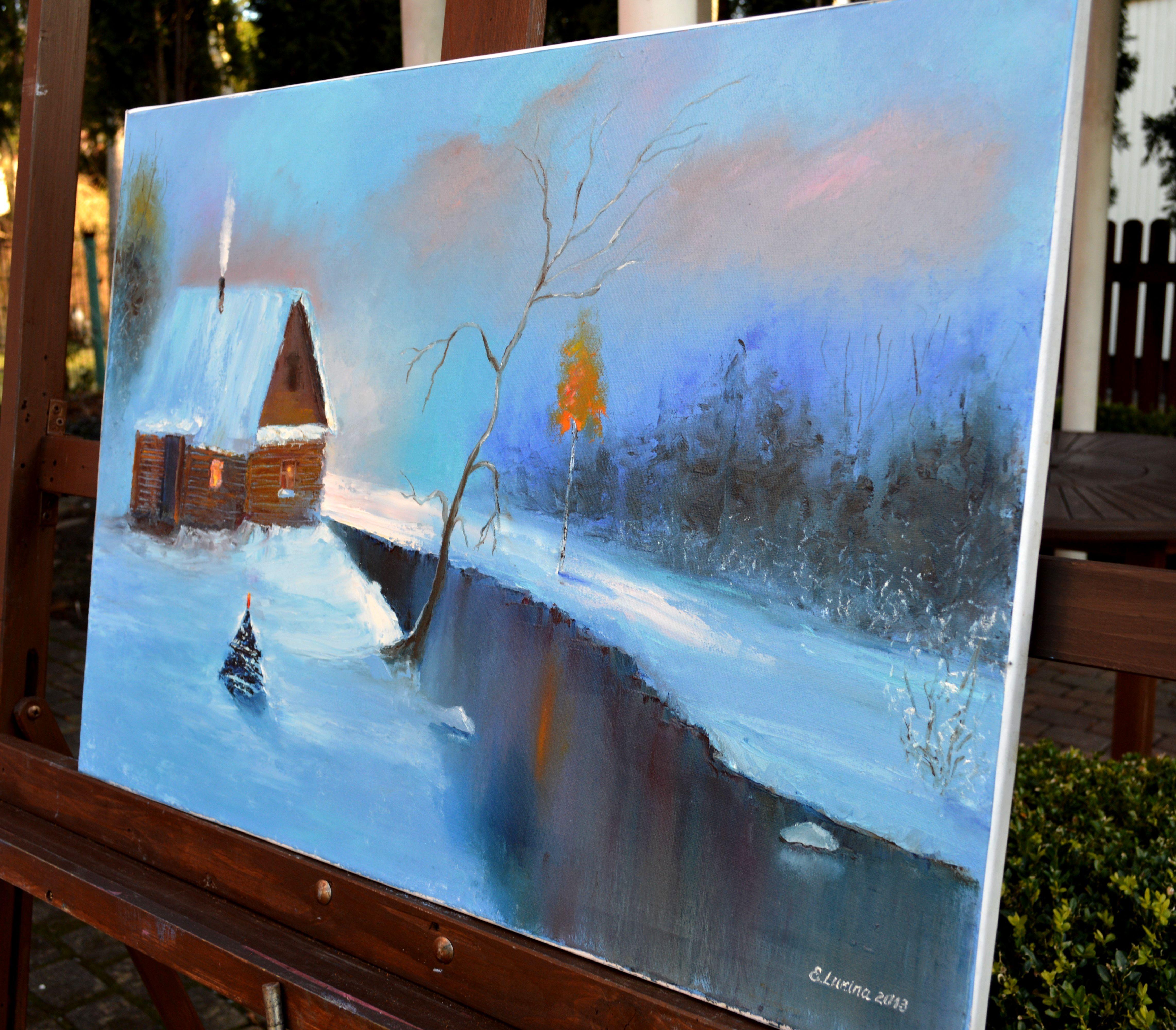 WINTER SALE! Christmas is coming 50X70 oil painting For Sale 1