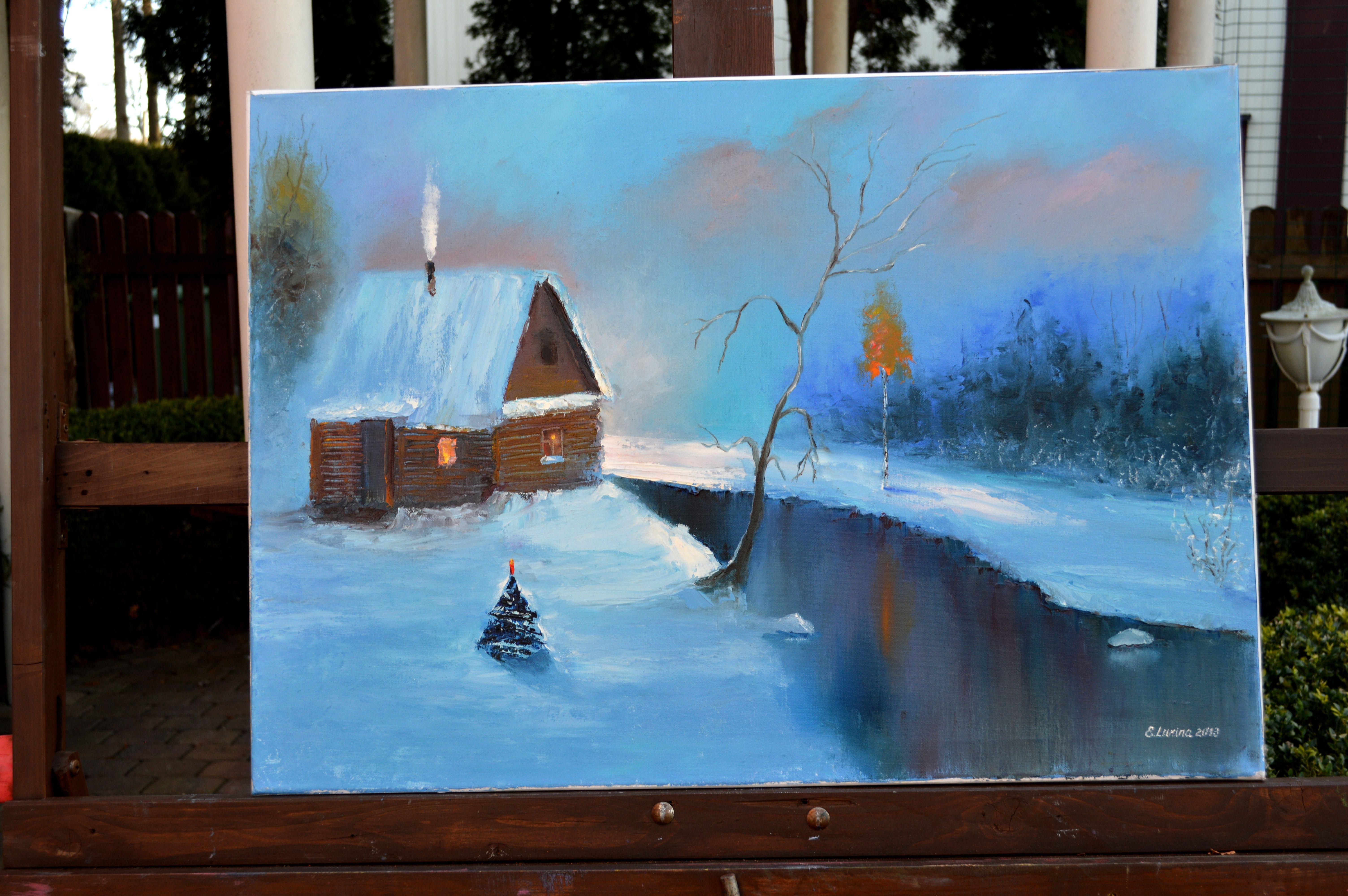 WINTER SALE! Christmas is coming 50X70 oil painting For Sale 2
