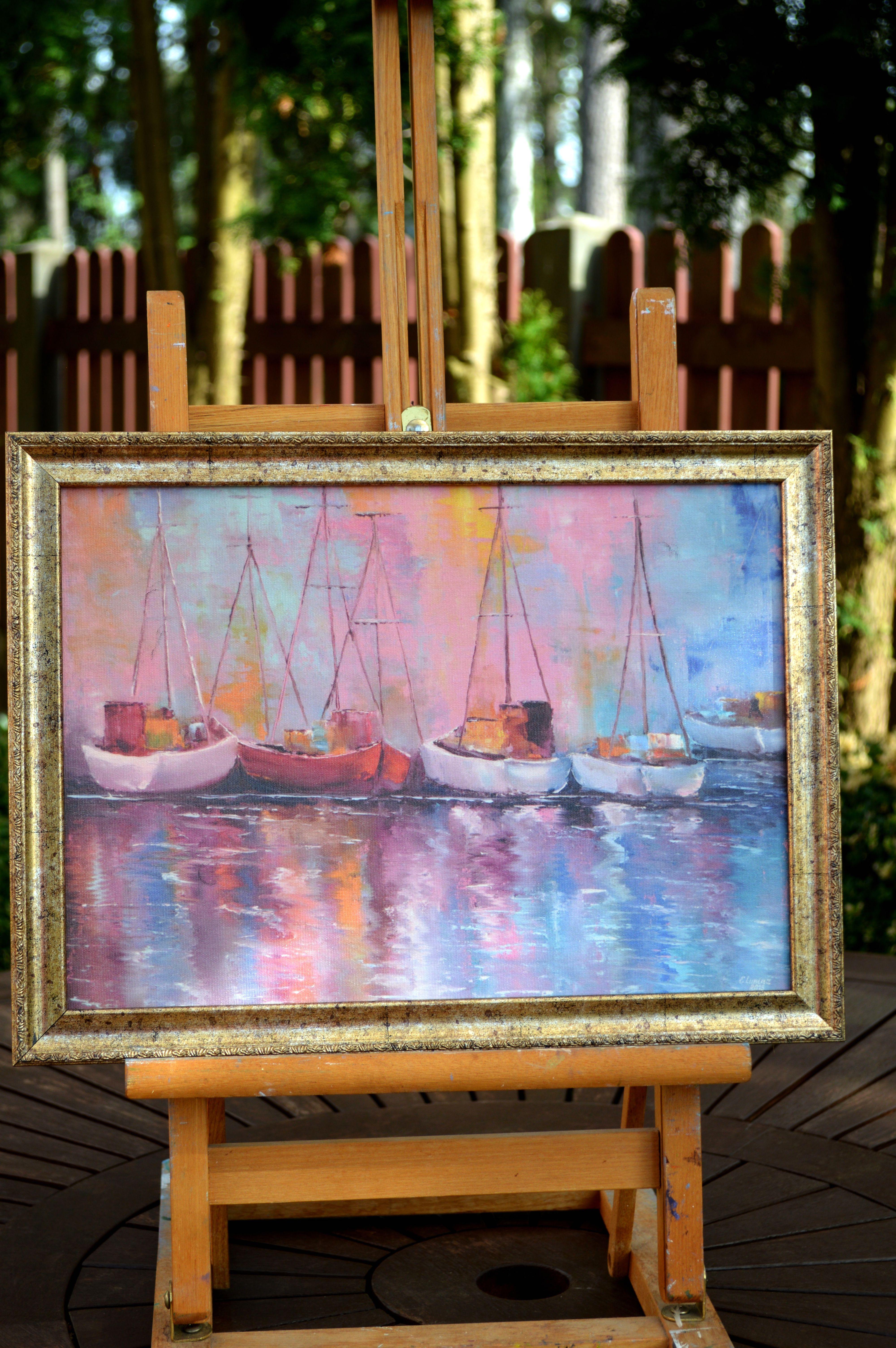 Yachts - Painting by Elena Lukina