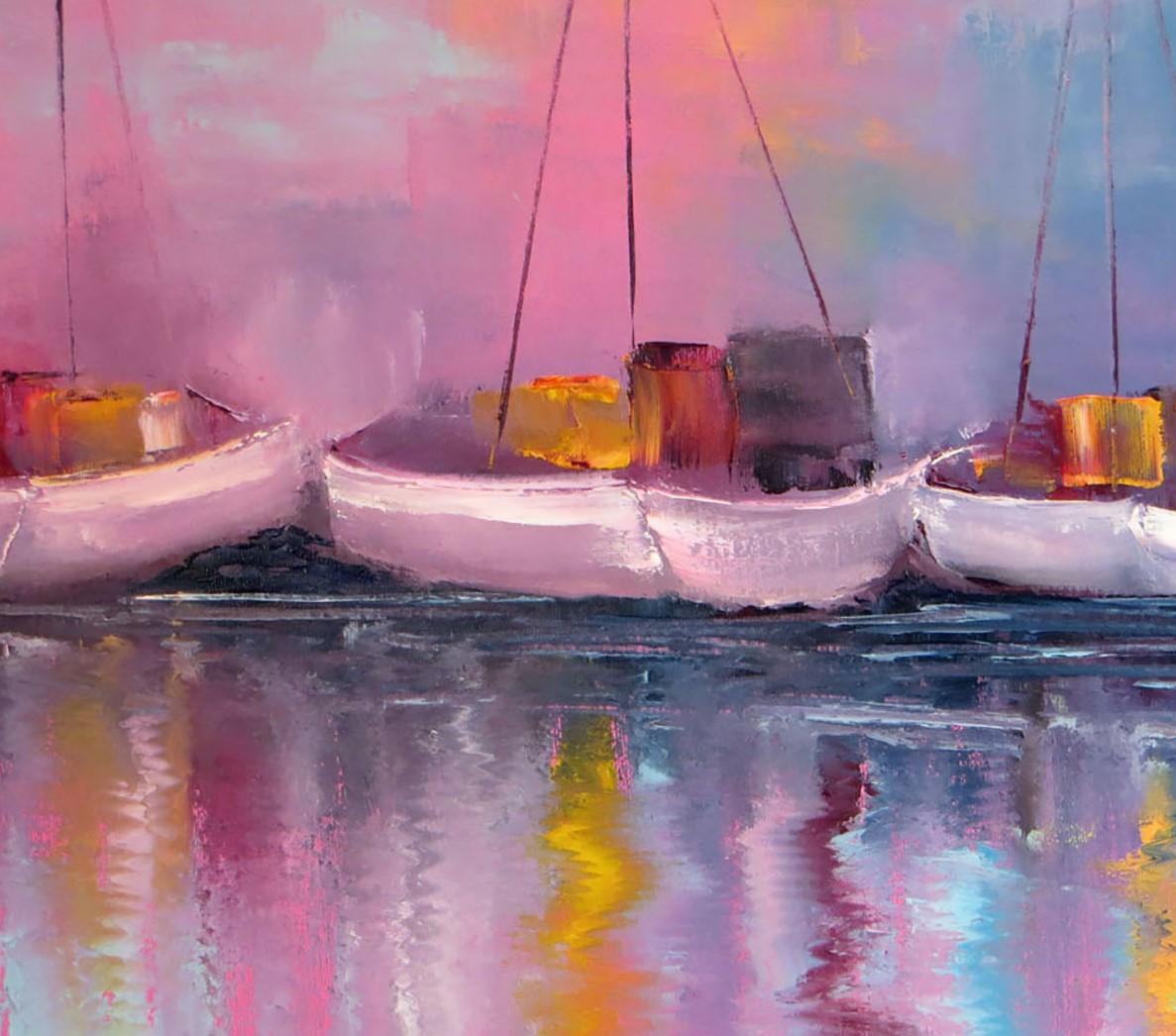 Jachten – Painting von Elena Lukina