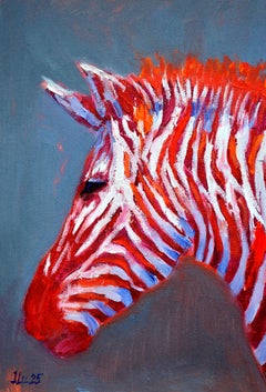 Zebra en rouge