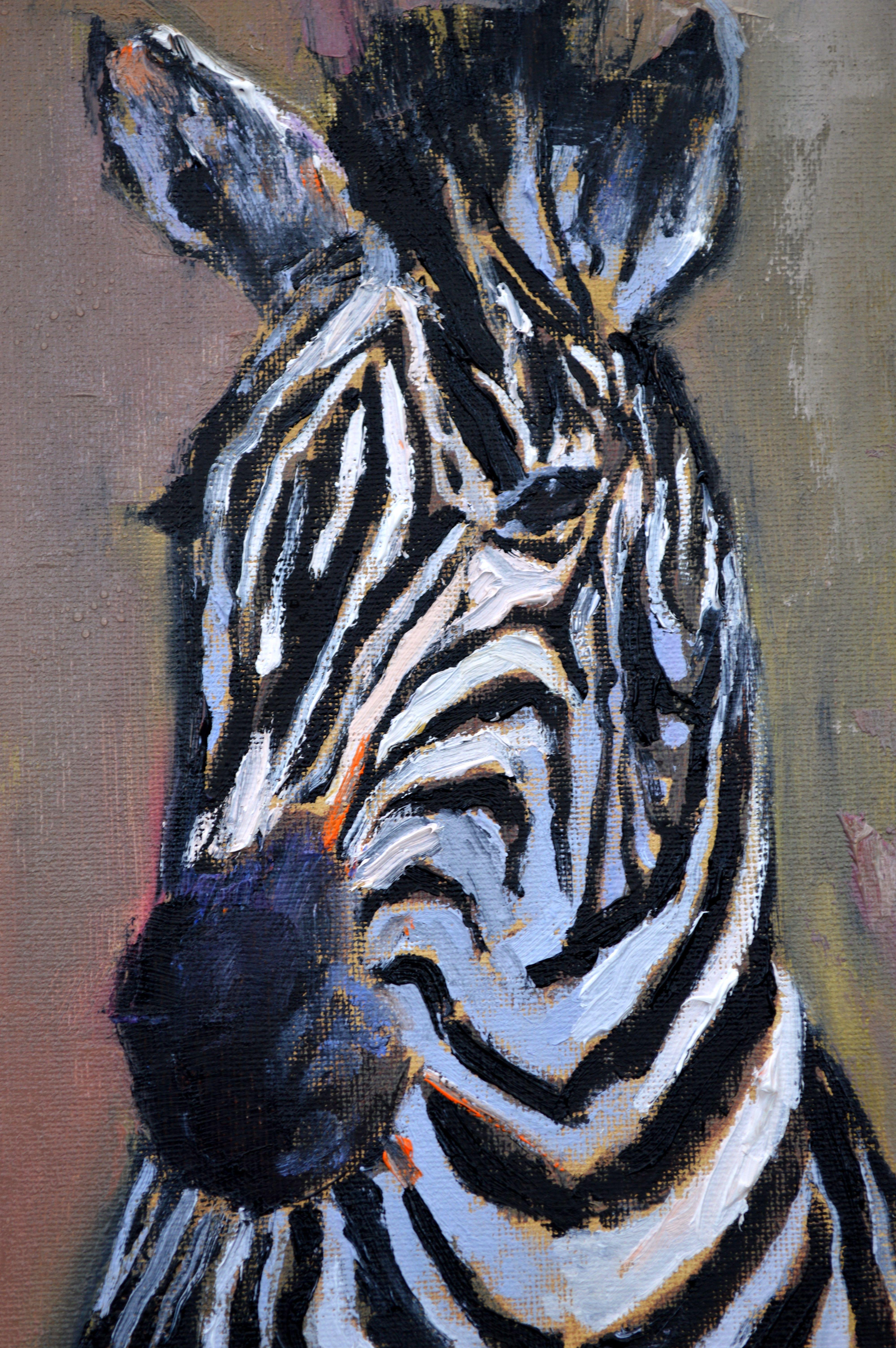 Zebra-Porträt im Angebot 1