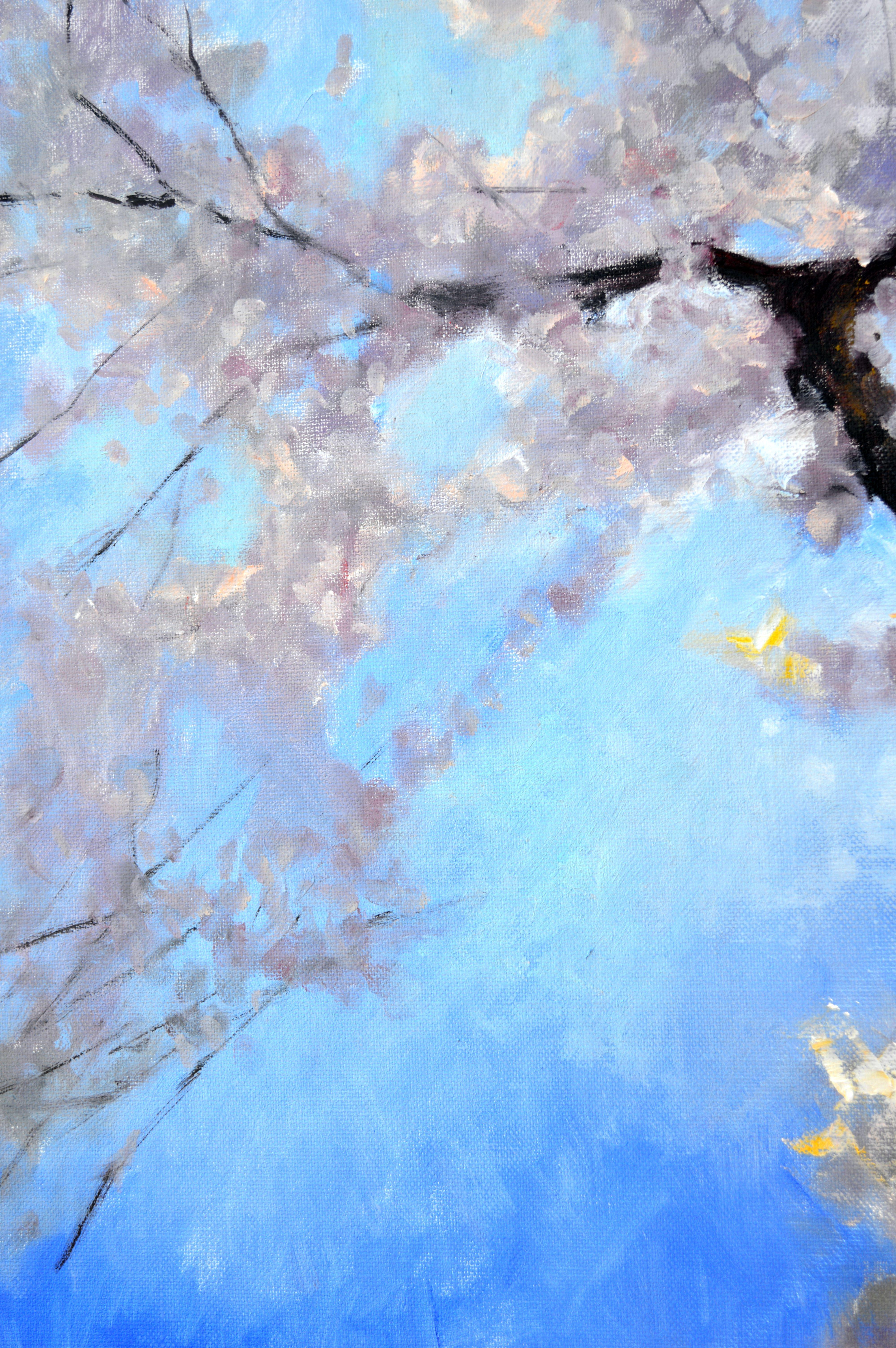 Blütenbaum, Gemälde, Öl auf Leinwand (Expressionismus), Painting, von Elena  Lukina