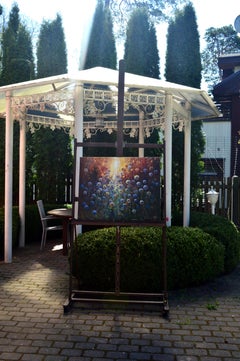 Dandelions at sunrise, Painting, Oil on Canvas