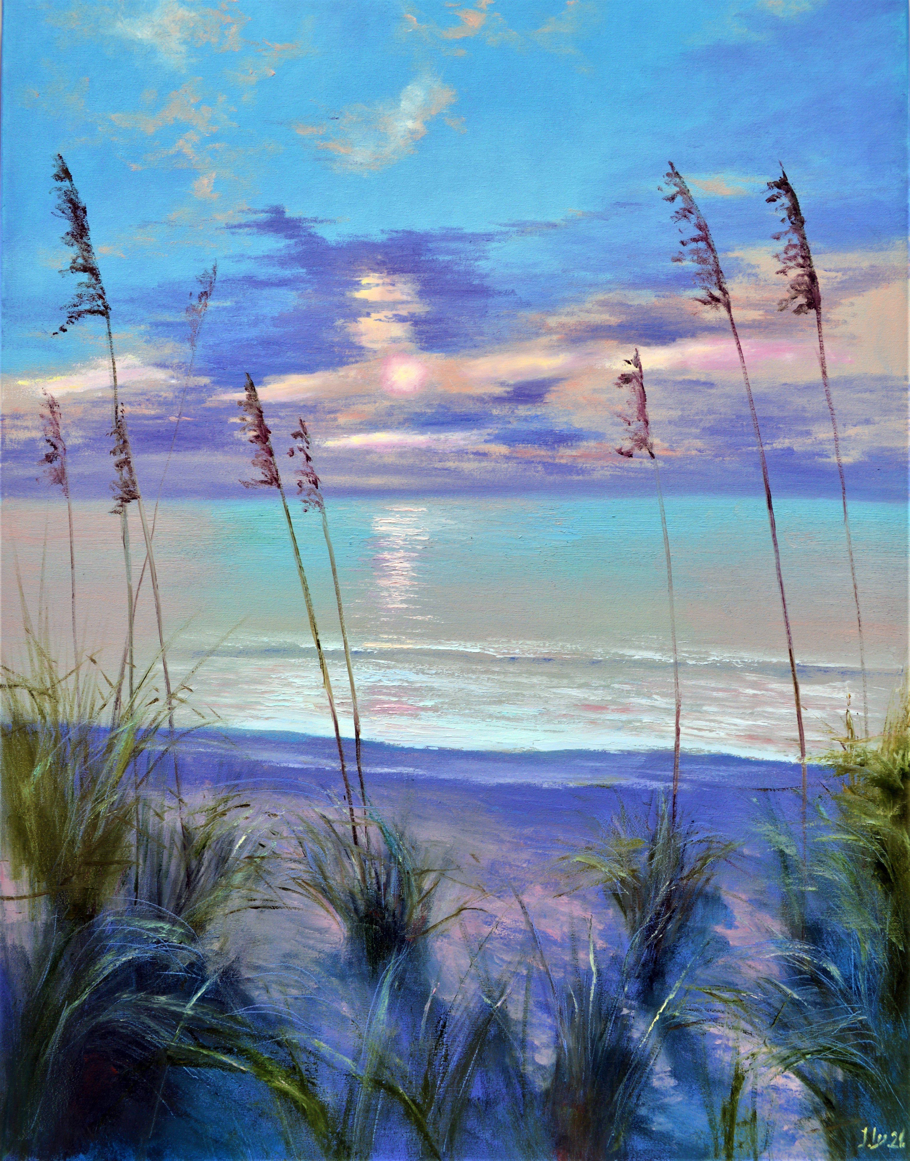 Gentle Sunset, Gemälde, Öl auf Leinwand