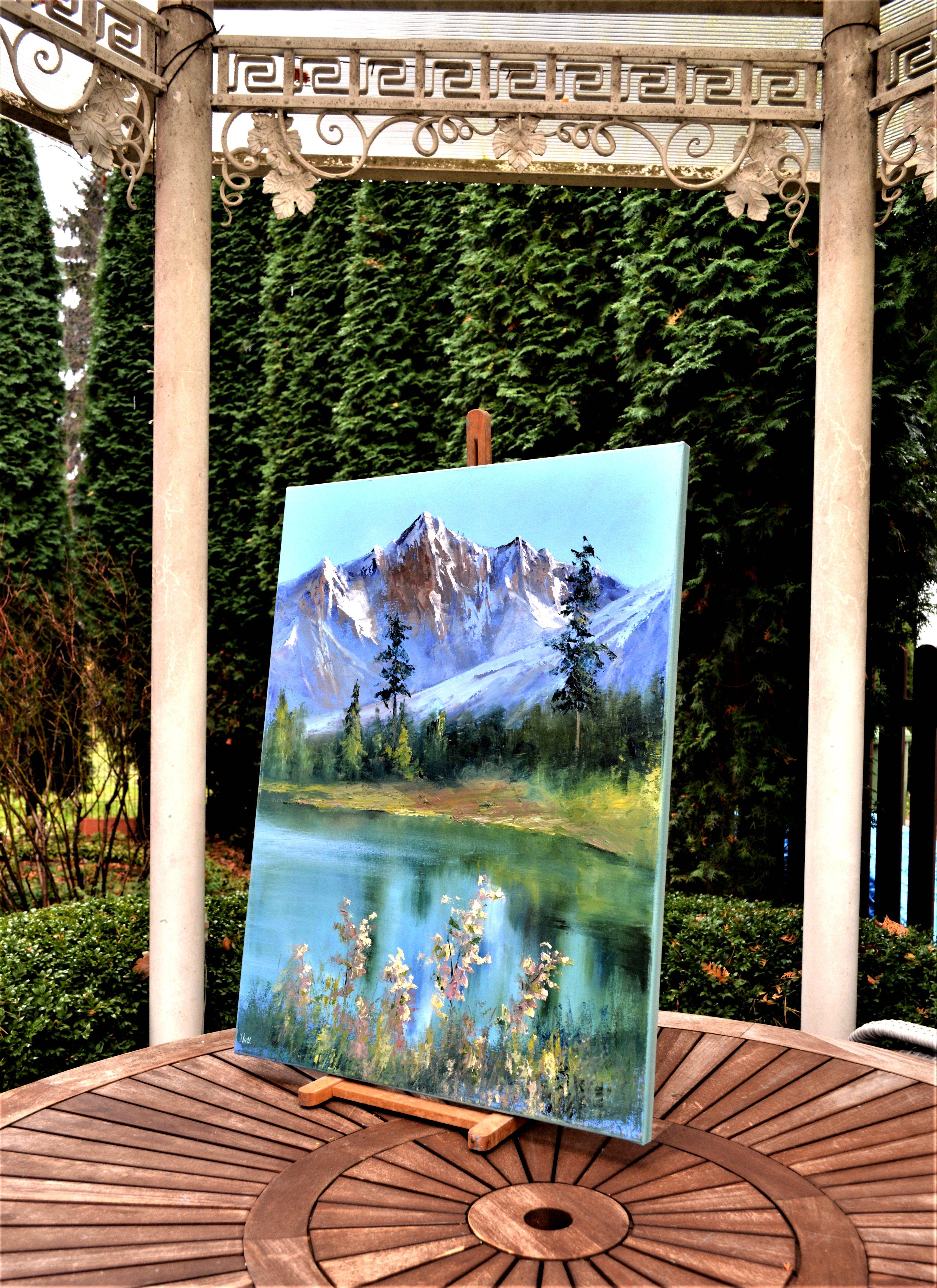 Morgenfrische, Gemälde, Öl auf Leinwand im Angebot 2