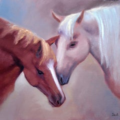 Tendre amour, peinture, huile sur toile