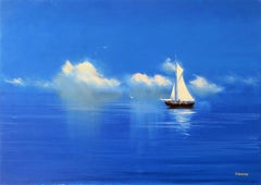 Vast sea, Painting, Oil on Canvas