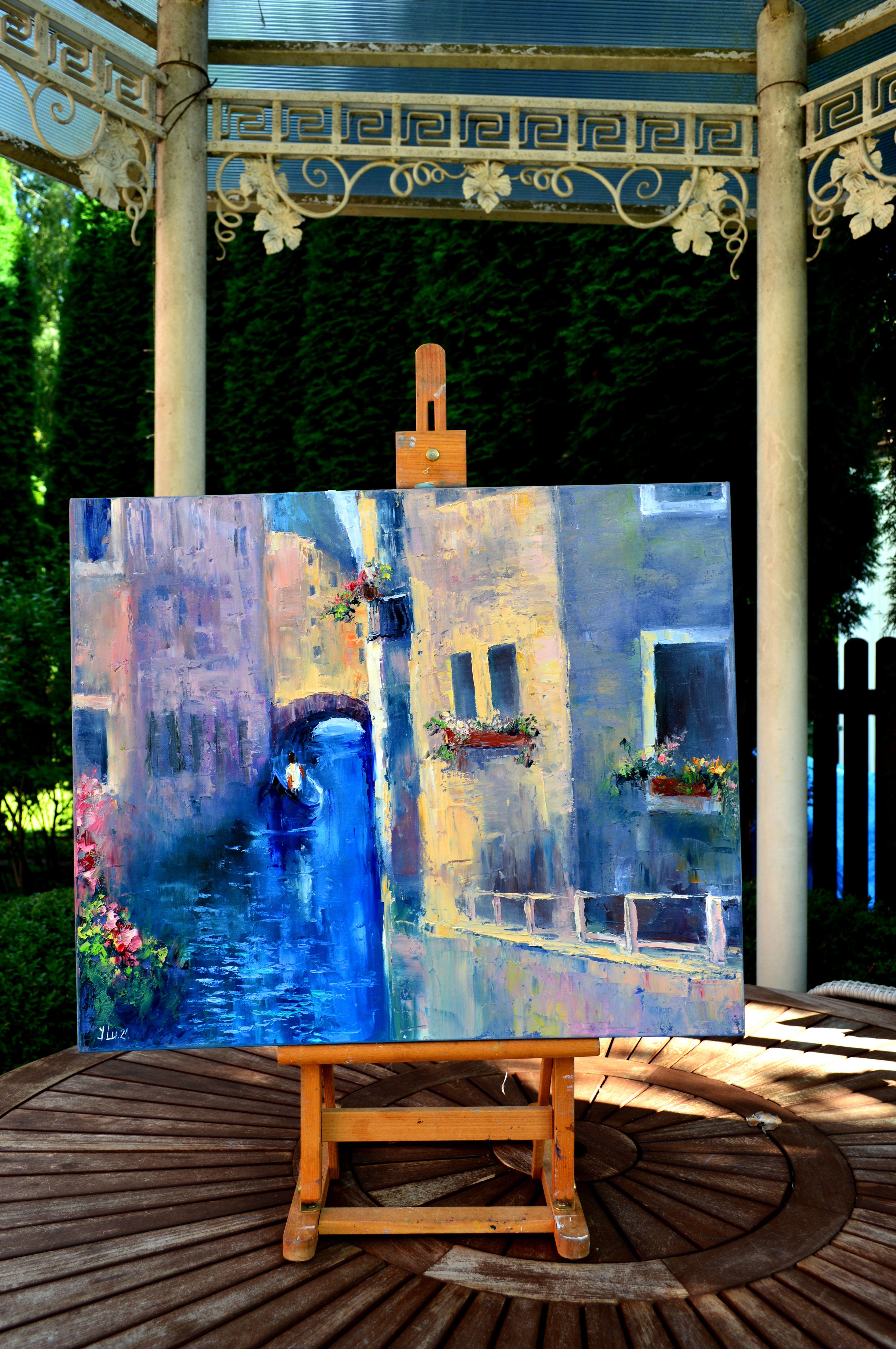 Venice, I miss you, Gemälde, Öl auf Leinwand (Expressionismus), Painting, von Elena  Lukina