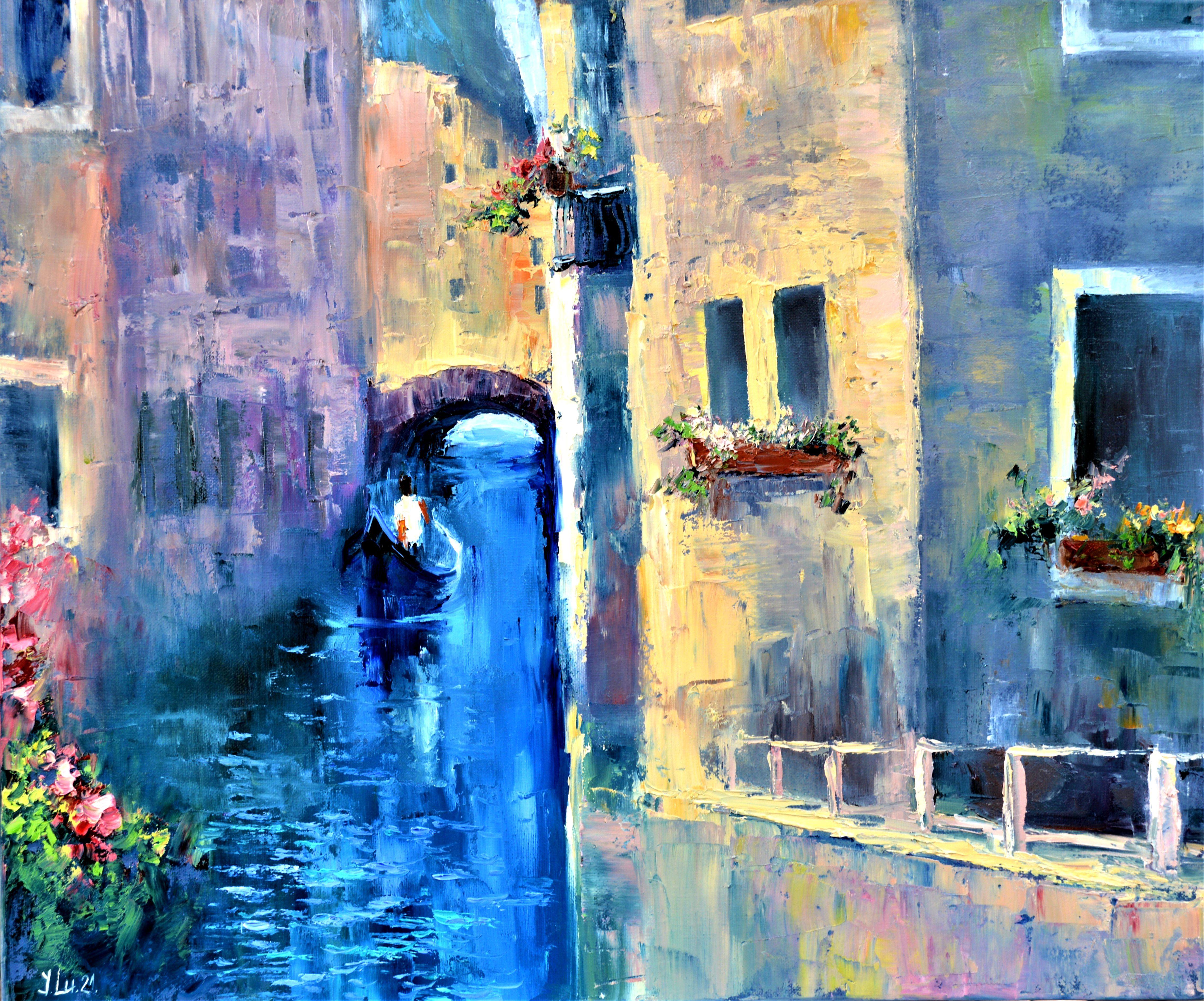 Venice, I miss you, Gemälde, Öl auf Leinwand