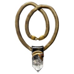 Elena Lyakir "The Enchantress" Raw Cut Quartz Crystal Necklace, 2020