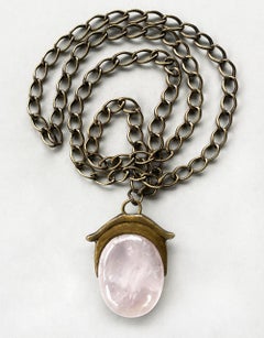 Elena Lyakir "The Oracle #3" Tumbled Pink Moonstone Pendant, 2020