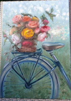 Bicycle - Oil Painting by Elena Mardashova - 2020