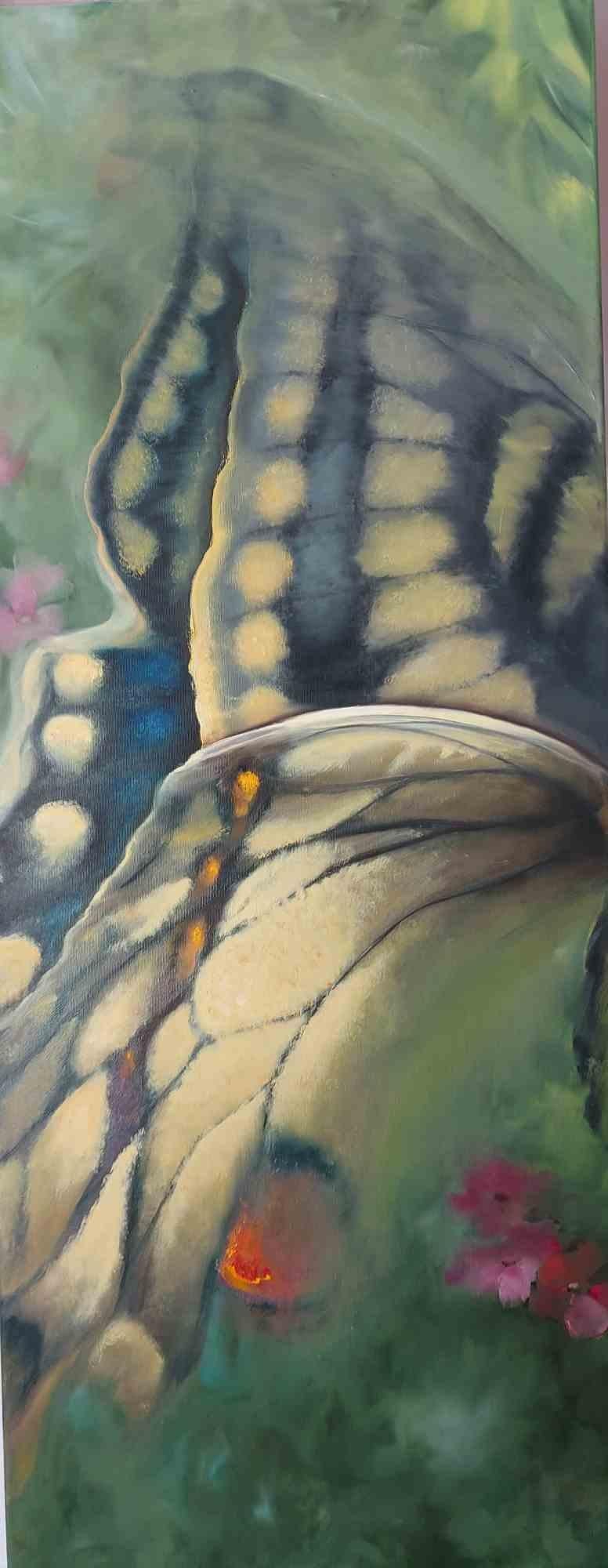 Pintura al óleo sobre lienzo de Elena Mardashova, 100x40 cm, realizada en 2020.

Excelente estado.