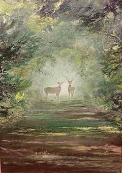 Deers - Oil Painting by Elena Mardashova - 2020