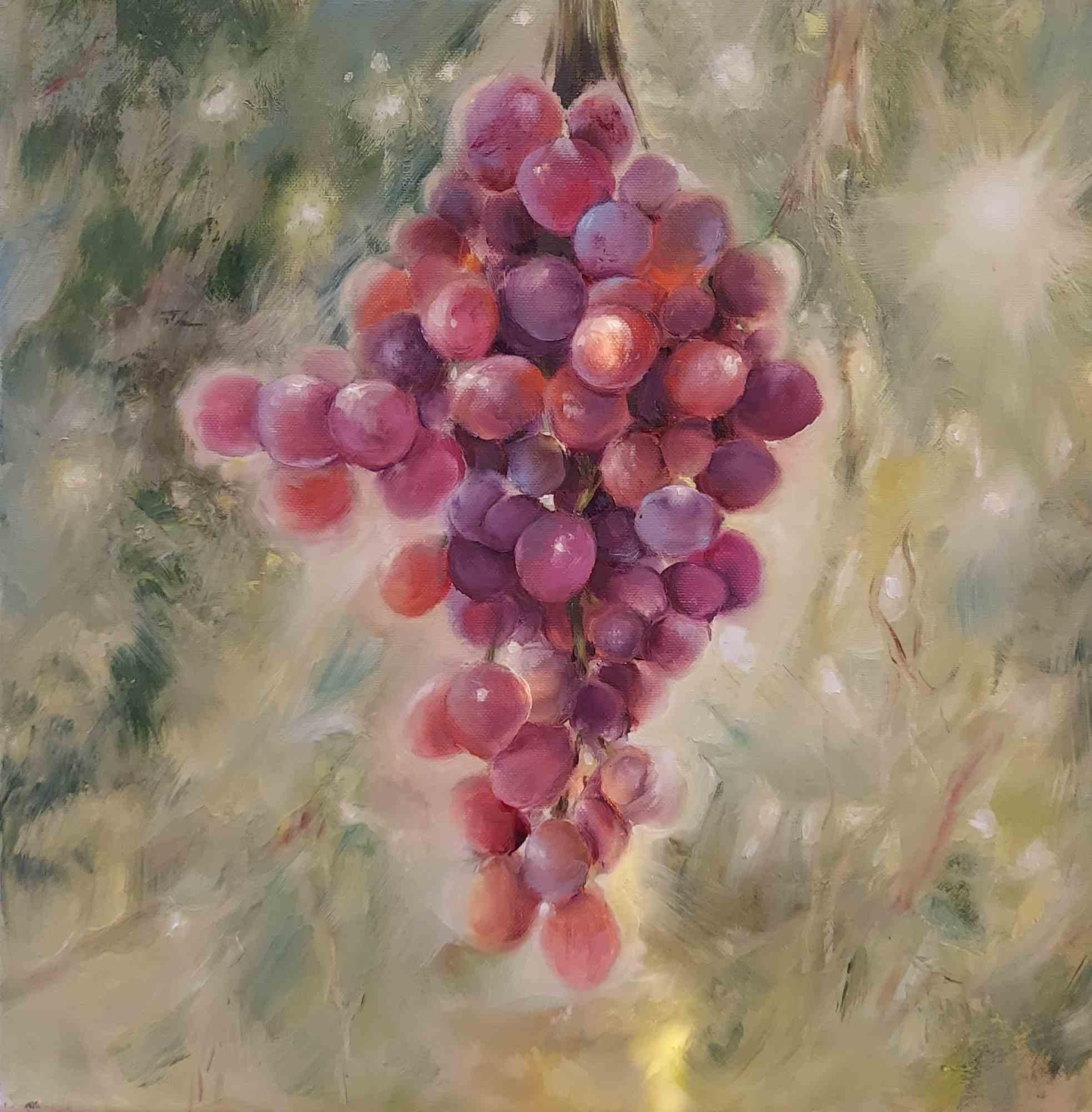 grapes acrylic painting