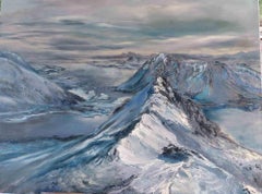Icy Mountains – Ölgemälde von Elena Mardashova – 2020